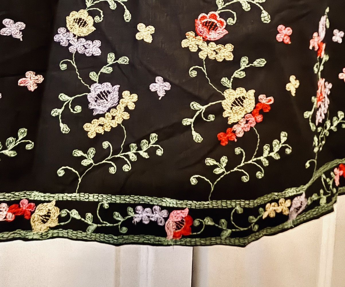 Vintage Vintage Embroidered Floral Design Boho Mini Dress 6 Size S / US 4 / IT 40 - 4 Thumbnail