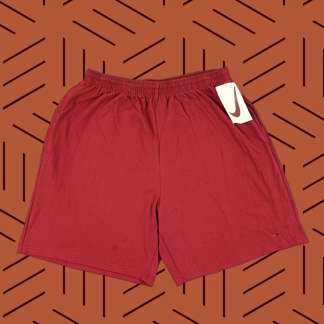 Nike VINTAGE Nike Sweat Shorts Men XL 8" Inseam Red Swoosh 90s Athletic Lightweight Summer Size US 36 / EU 52 - 1 Thumbnail