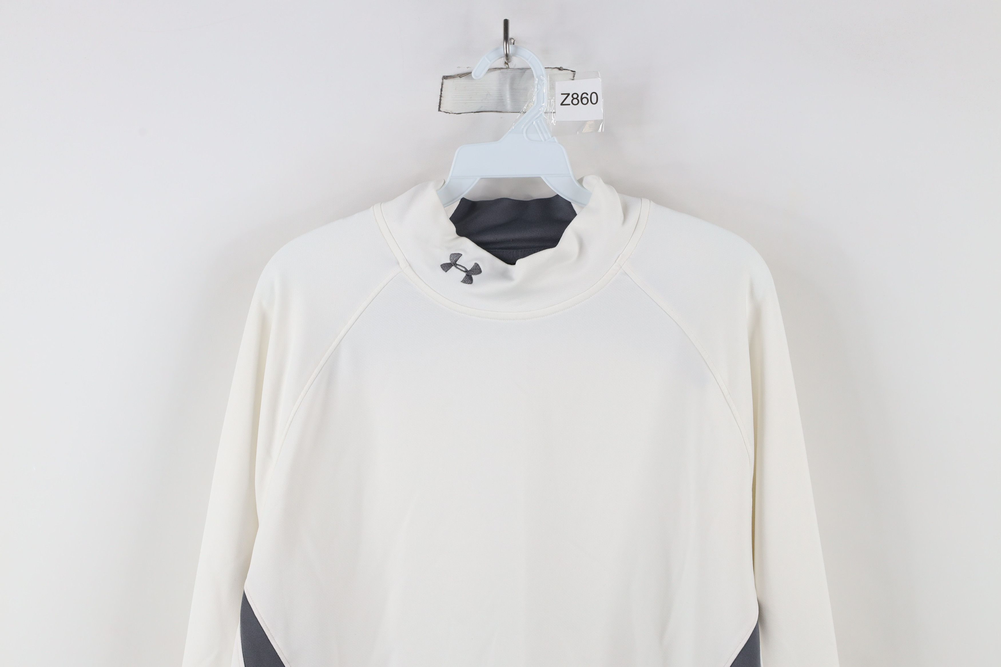 Under Armour × Vintage Under Armour Fitted Training Mock Neck Long Sleeve T-Shirt Size US XXL / EU 58 / 5 - 2 Thumbnail