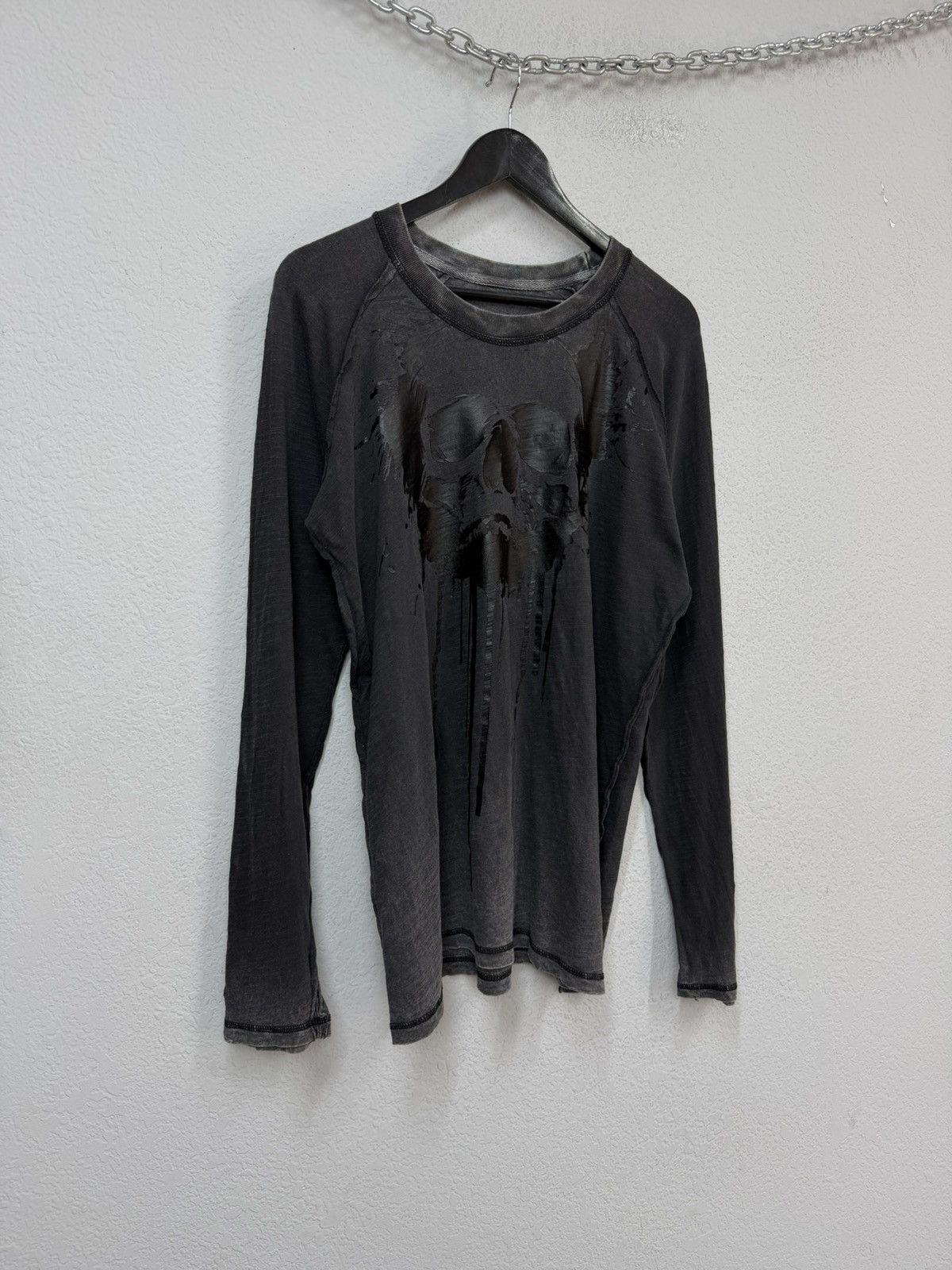 If Six Was Nine Vintage Skull Print Long Sleeve Rick Owens Style Size US L / EU 52-54 / 3 - 8 Thumbnail