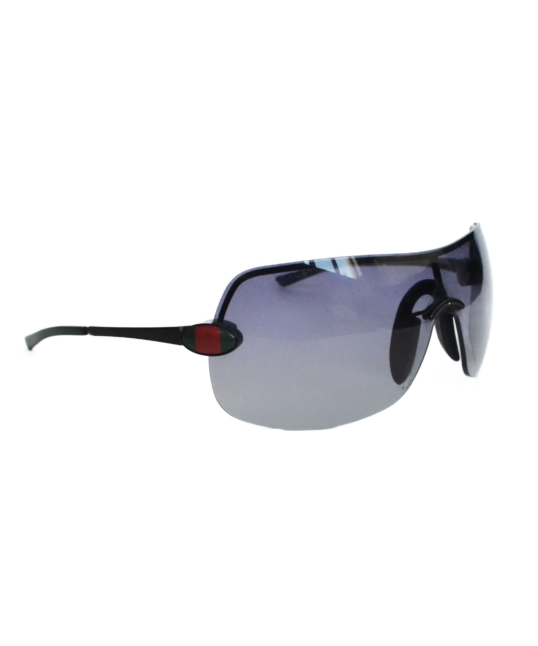 Gucci GUCCI Sunglasses Black Logo Purple Shield Sport Mask 1854 Size ONE SIZE - 8 Thumbnail