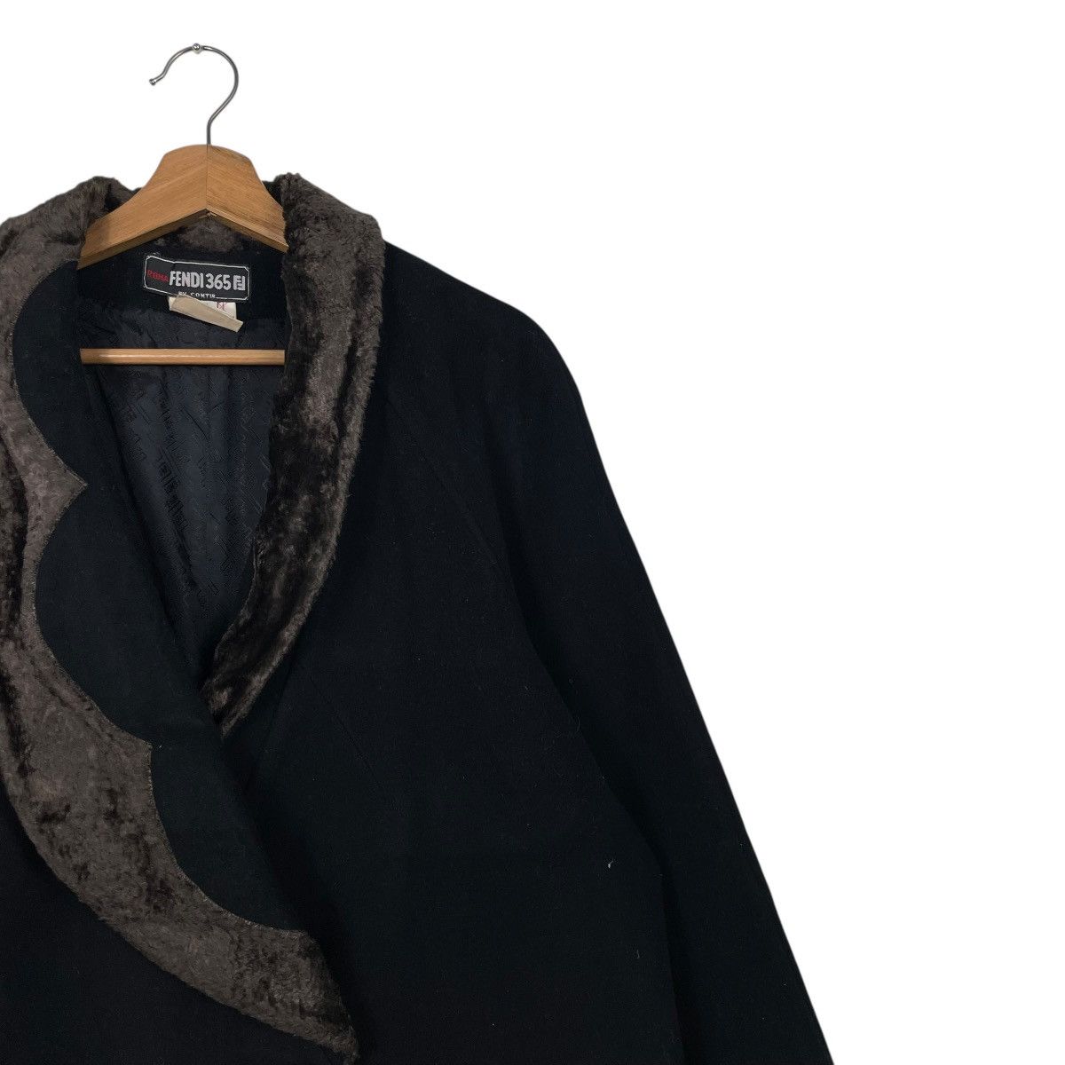Fendi Vintage 70s Fendi 365 Wool Cashmere Fur Trimmed Colar Coat Size M / US 6-8 / IT 42-44 - 5 Thumbnail