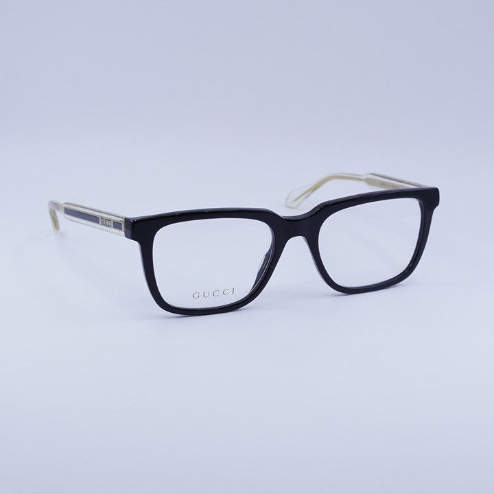 Gucci Gucci GG0560O 005 Eyeglasses Black 55mm Square Frame Size ONE SIZE - 3 Thumbnail