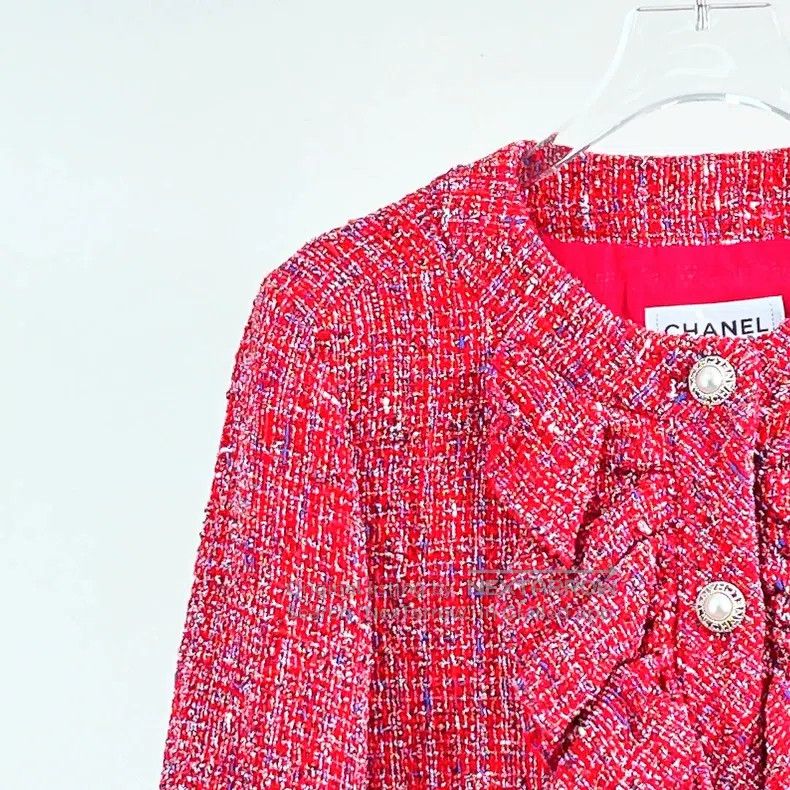 Chanel Chanel 19P red lace tweed jacket Size XS / US 0-2 / IT 36-38 - 4 Thumbnail