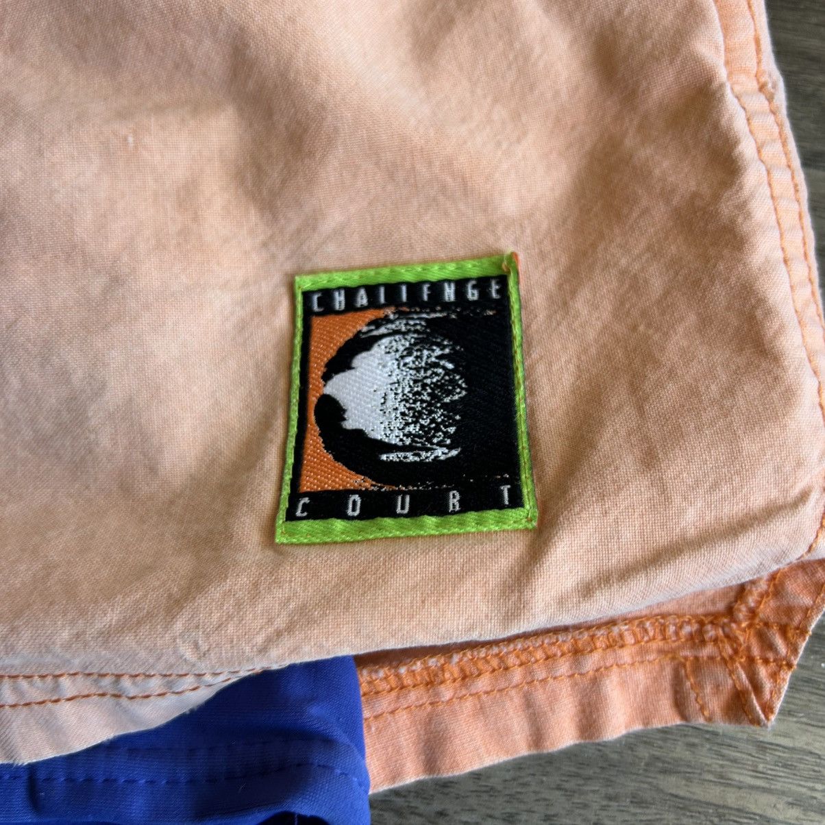 Nike 90s Vintage Nike Andre Agassi Challenge Court Orange Shorts Size US 38 / EU 54 - 2 Thumbnail