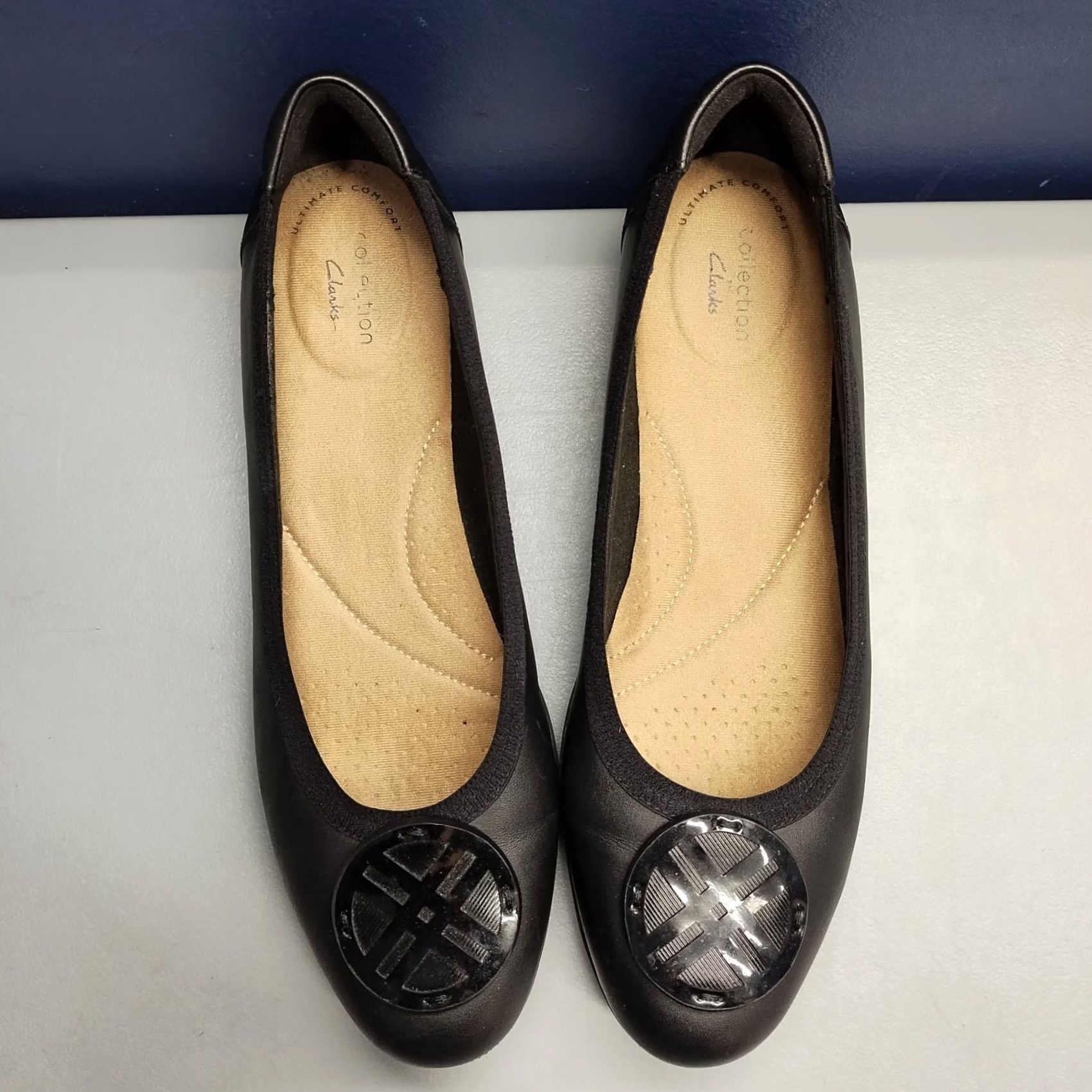 Clarks Clarks Gracelin Lola Ballet Flat Womens Size 9.5M Black Ultimate Comfort Slip On Size US 10 / IT 40 - 6 Thumbnail