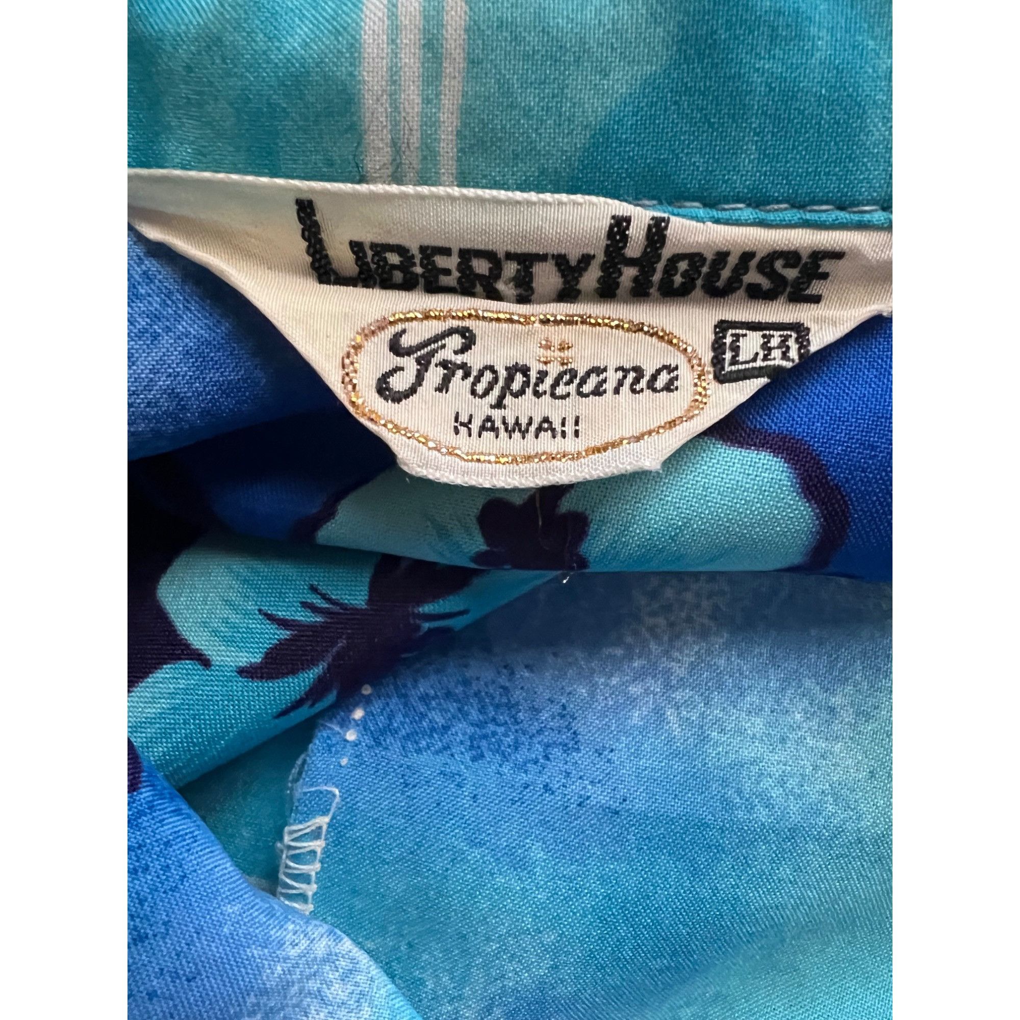 Vintage Liberty House Vintage Hawaiian Aloha Blue Button Shirt Size US L / EU 52-54 / 3 - 6 Thumbnail