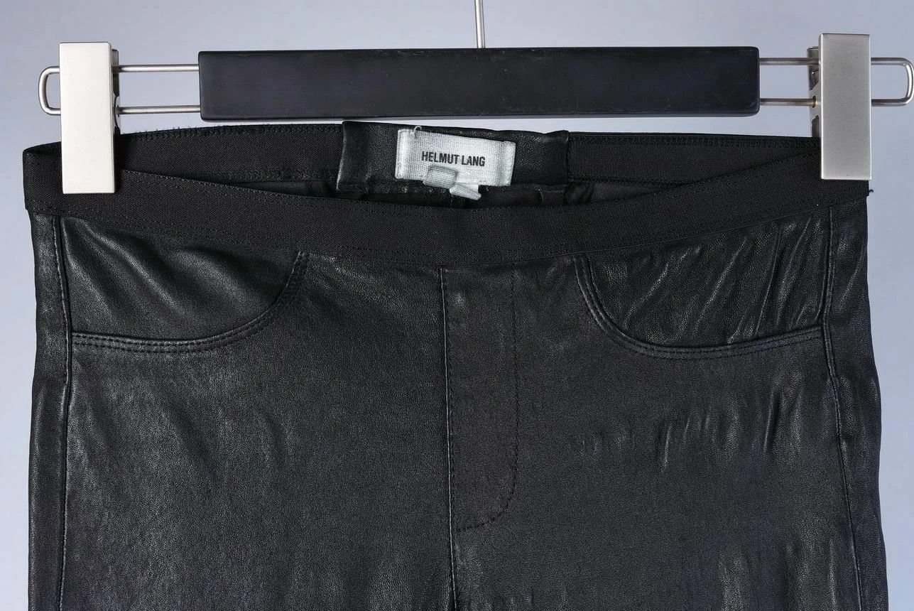 Helmut Lang Women's Helmut Lang Lamb Leather Skinny Leggings W26 L31 Size 26" / US 2 / IT 38 - 2 Thumbnail