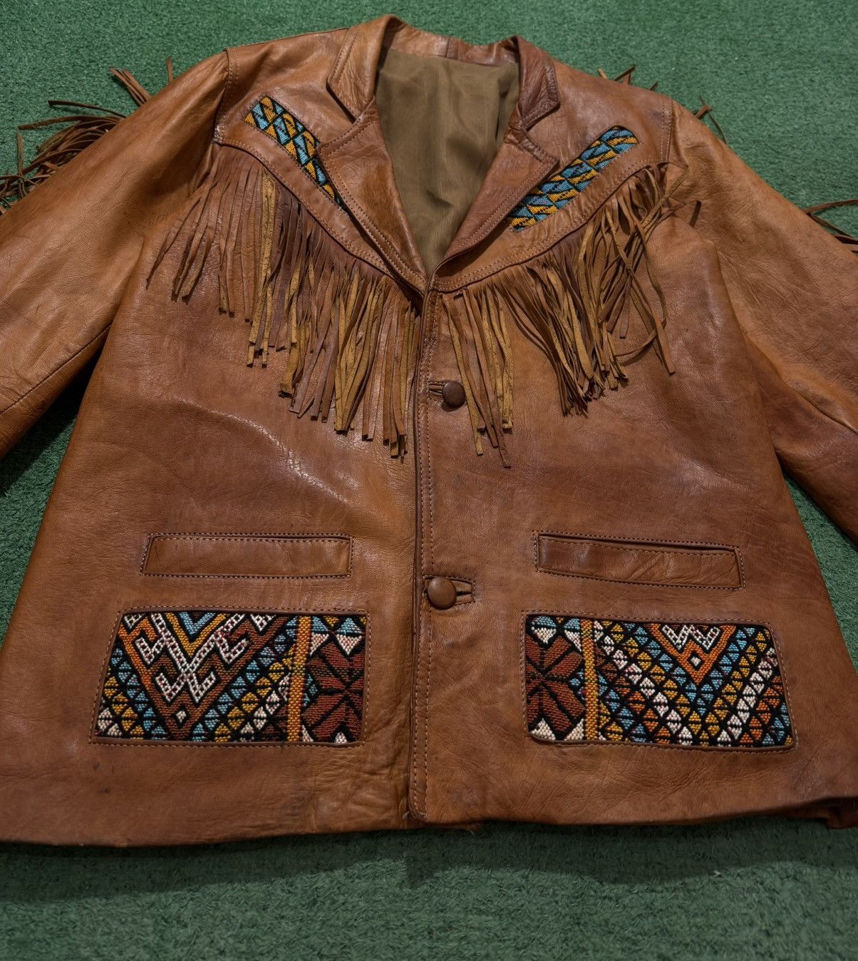 Native Western Leather Jacket Vintage Native Size US M / EU 48-50 / 2 - 3 Thumbnail