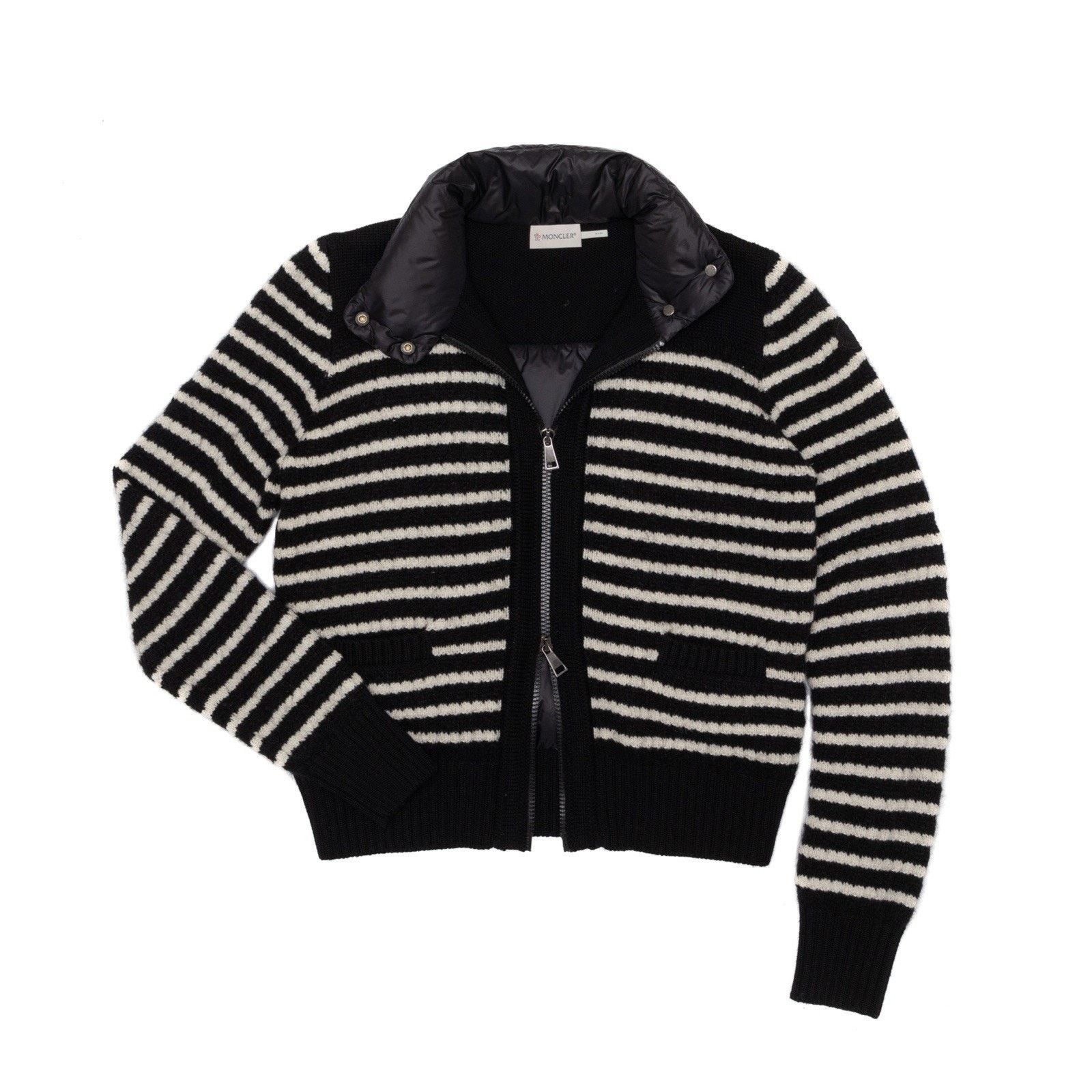 Moncler 1.6k$ MONCLER Striped Cardigan Tricot Wool Down Jacket XS Size XS / US 0-2 / IT 36-38 - 5 Thumbnail