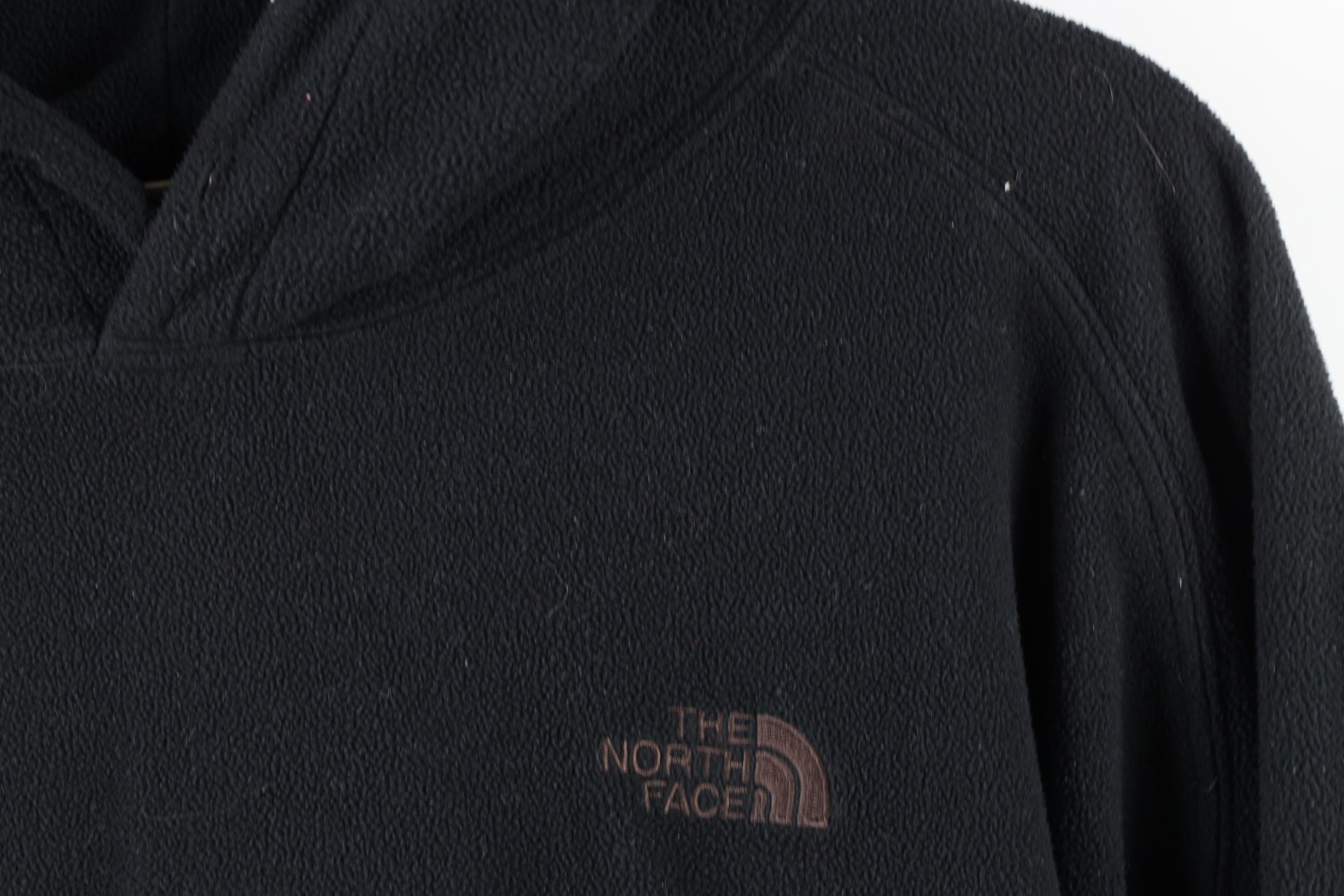 The North Face × Vintage Vintage 90s The North Face Spell Out Fleece Hoodie Black USA Size US L / EU 52-54 / 3 - 5 Thumbnail