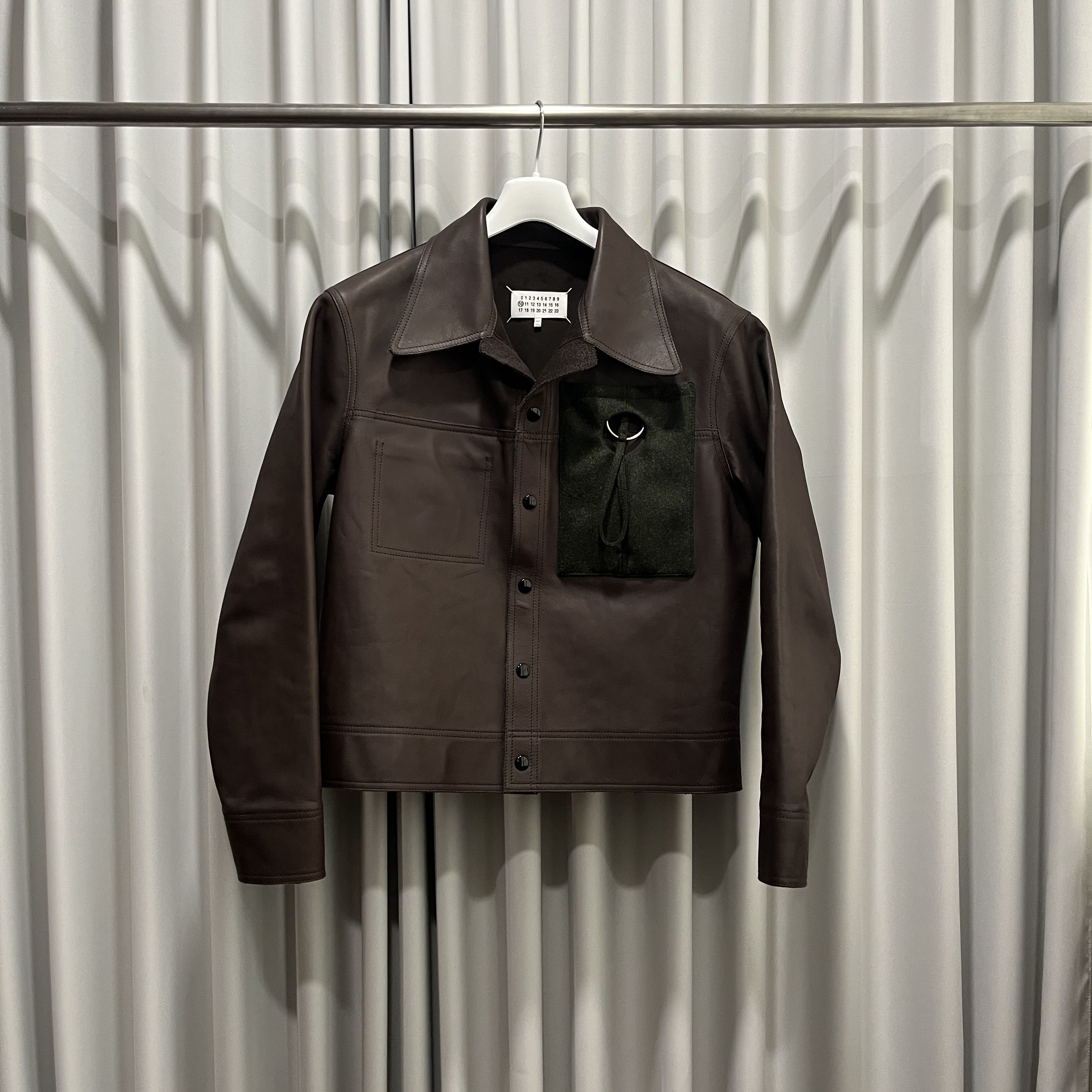 Maison Margiela Brown Calfskin Kaban Jacket Size US M / EU 48-50 / 2 - 1 Thumbnail
