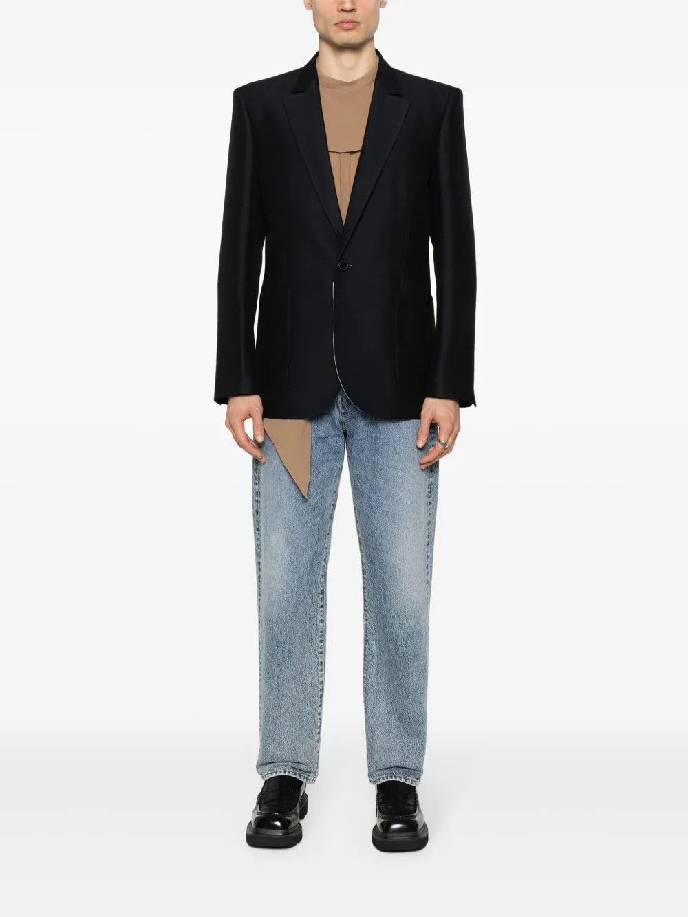 Valentino o1y0525 Logo Blazer in Midnight Blue Size US M / EU 48-50 / 2 - 5 Thumbnail