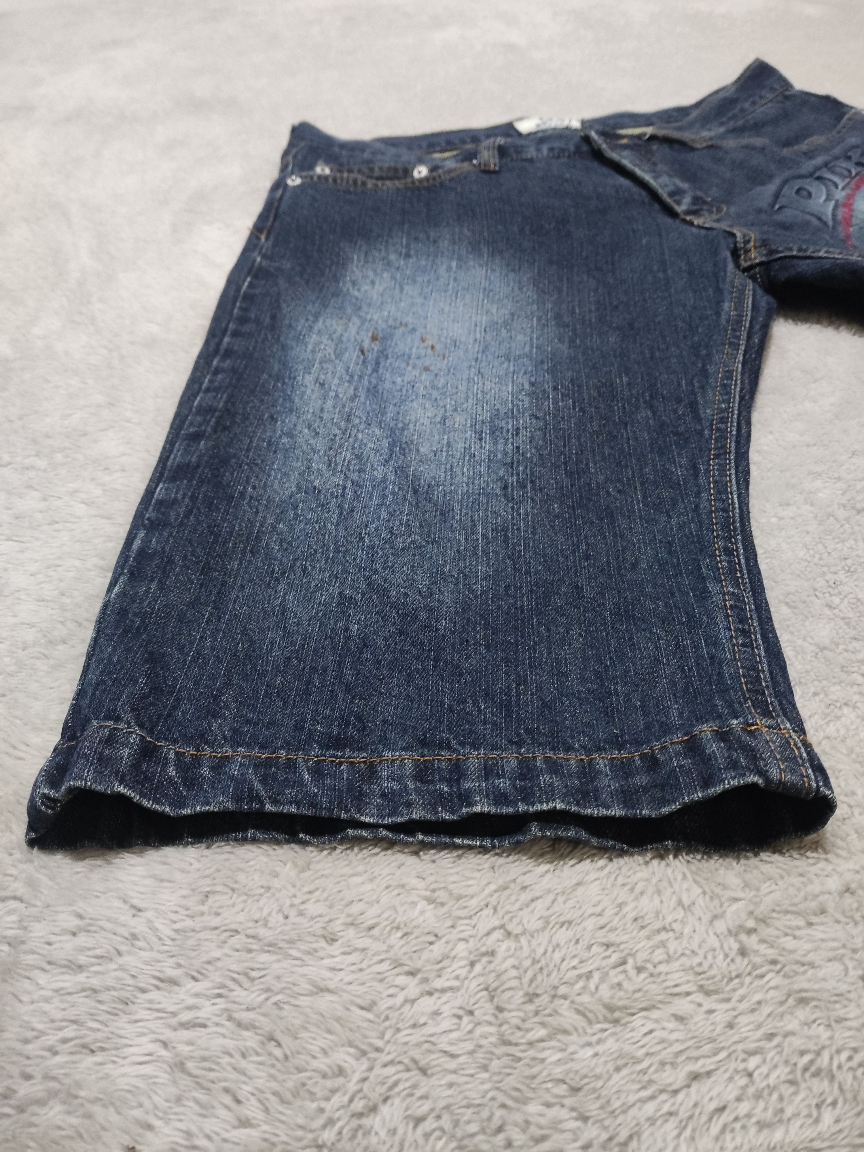 JNCO Piko JDM 3D Embossed Logo Denim Jorts Y2K Surf Skate Size US 31 - 8 Thumbnail