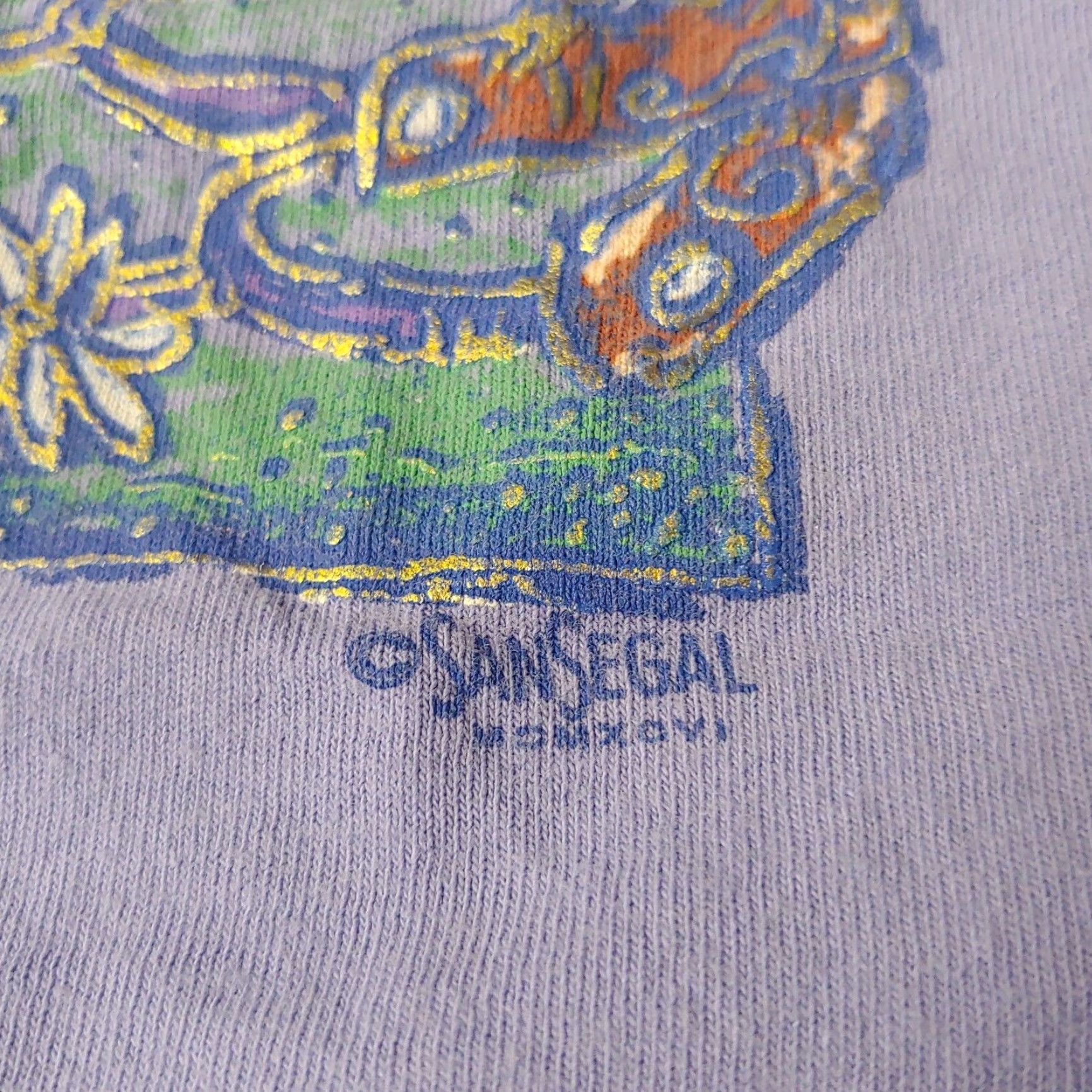 Anvil VINTAGE Anvil Shirt XL Cowboys Western Dallas Texas Purple Periwinkle Crew Neck Short Sleeve Cotton Knit Metallic Gold Graphic Size US XL / EU 56 / 4 - 7 Thumbnail