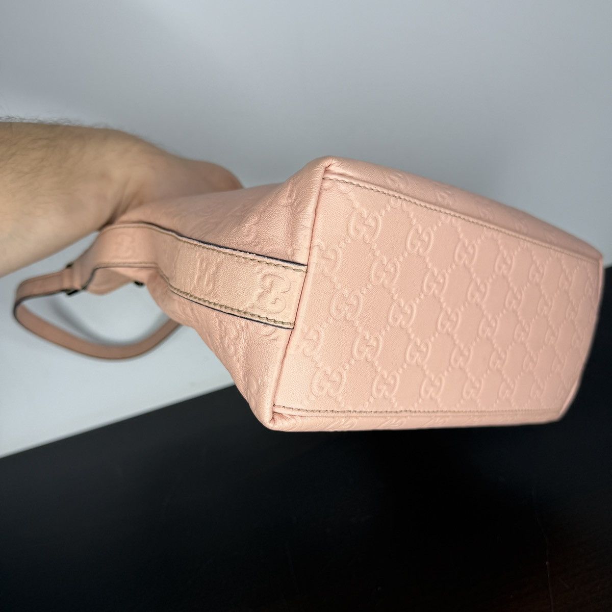 Gucci Gucci Hobo Pink Leather GG Shoulder Bag Size ONE SIZE - 7 Thumbnail