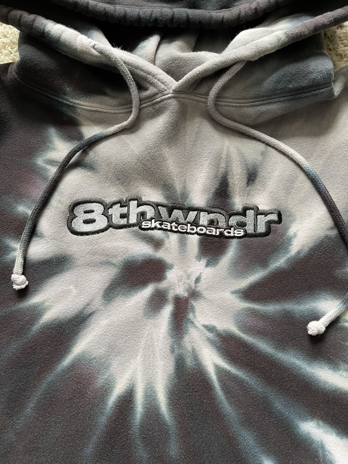 8THWNDR 8thwndr Skateboards Tie-Dye Gray and Black Hoodie Size US M / EU 48-50 / 2 - 2 Thumbnail
