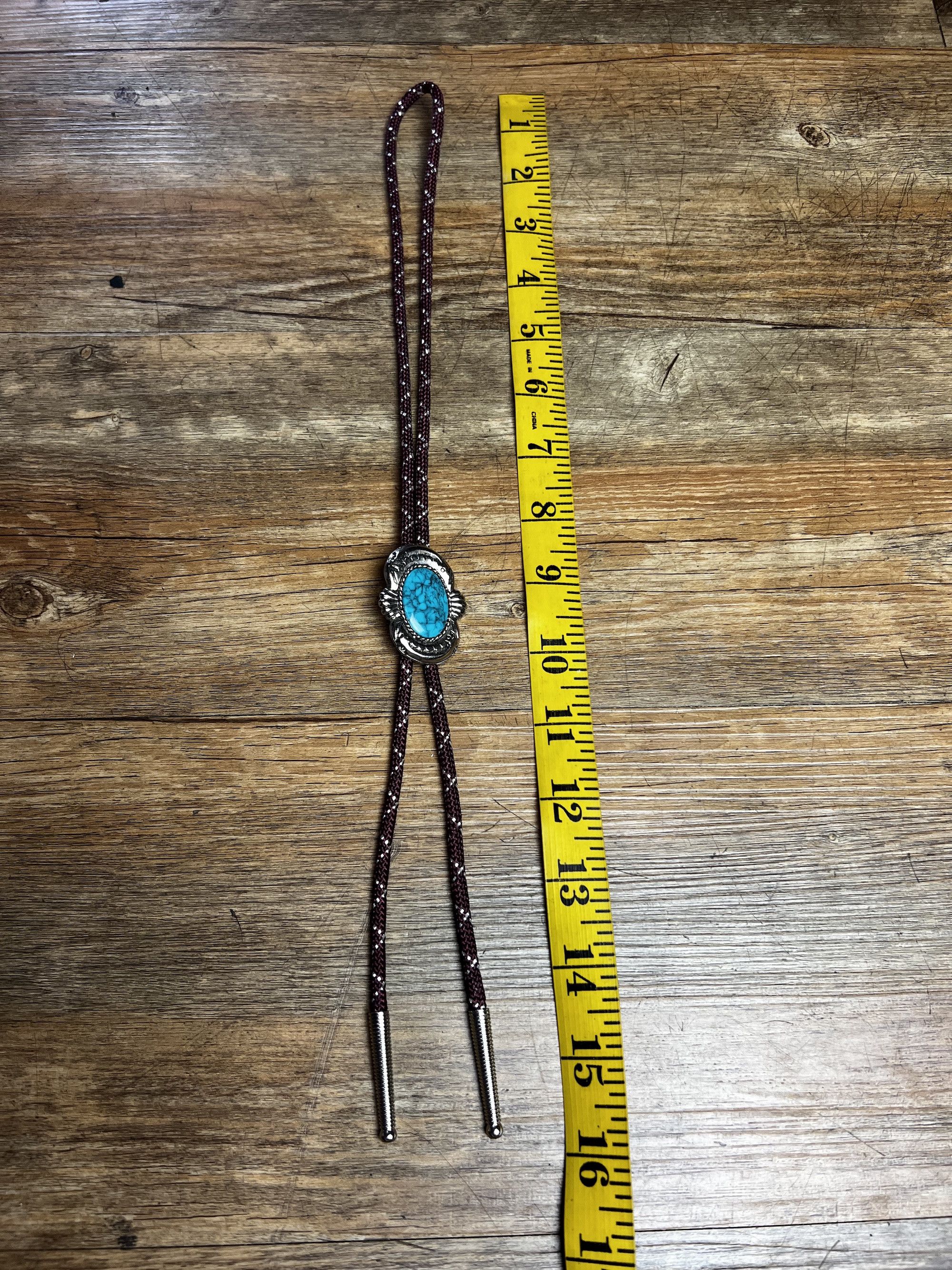 Vintage Vintage Western Turquoise and Silver Bolo Braided Neck Tie Size ONE SIZE - 7 Thumbnail