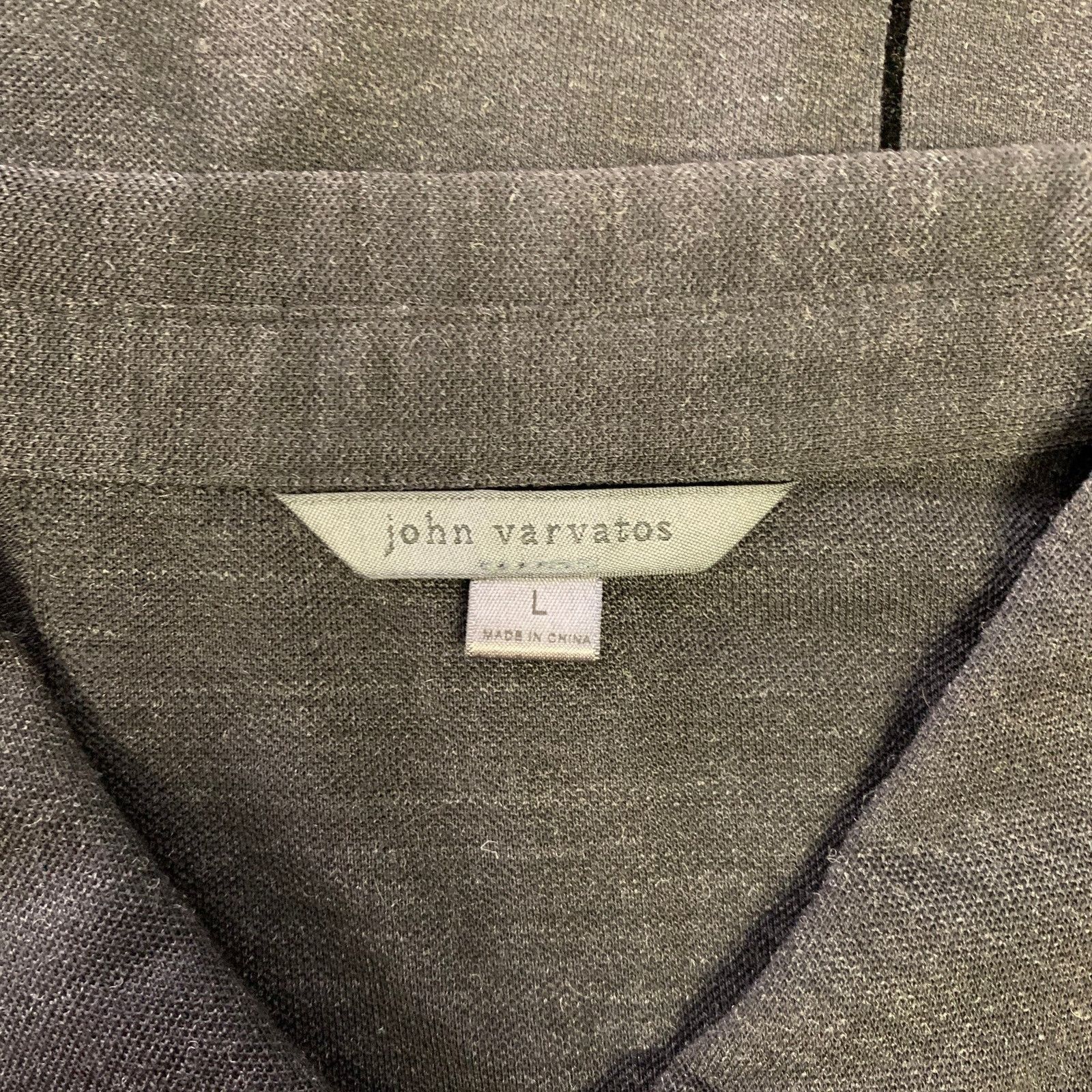 John Varvatos JOHN VARVATOS Size L Black Heather Wool Blend Long Polo Size US L / EU 52-54 / 3 - 4 Thumbnail