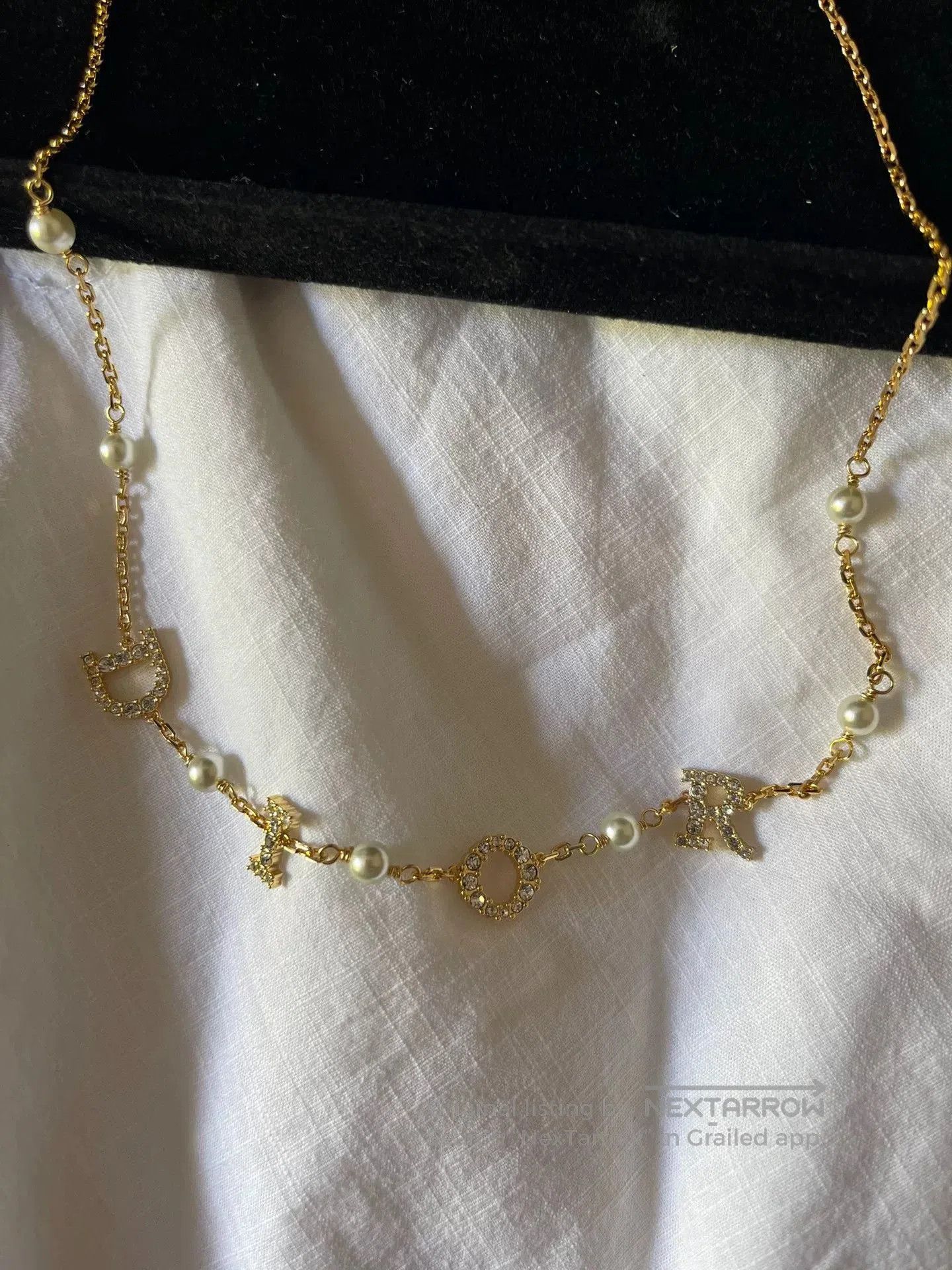 Dior DIOR Women's Necklace in Gold and Pearls. Size ONE SIZE - 3 Thumbnail