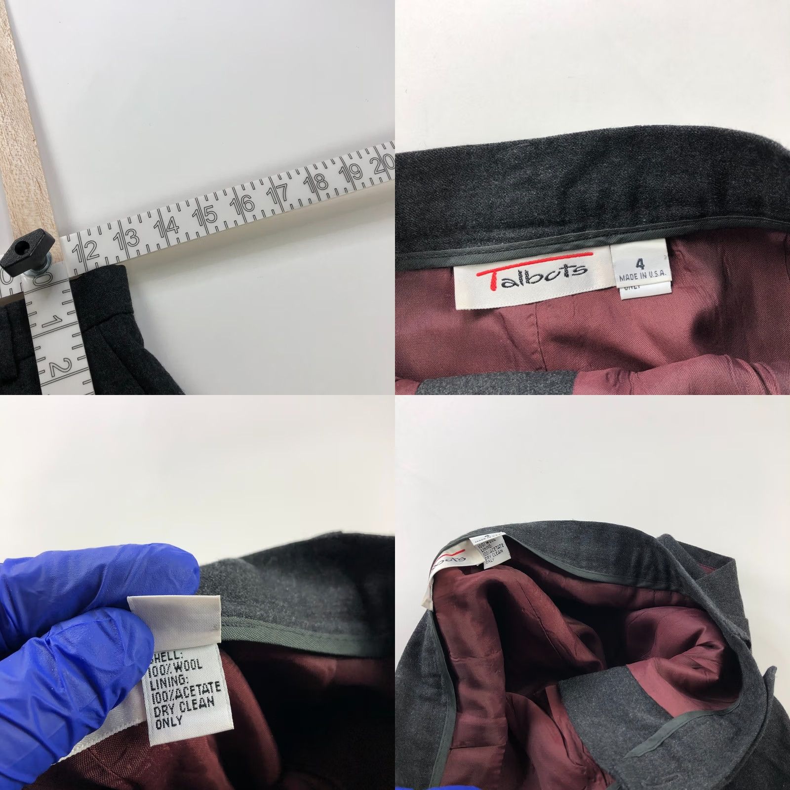 Talbots Talbots Dress Pants Gray 100% Wool High Rise Regular Inseam 28in Front Pockets VINTAGE NOT HOLE (4) Womens XL? Size 27" / US 4 / IT 40 - 8 Thumbnail