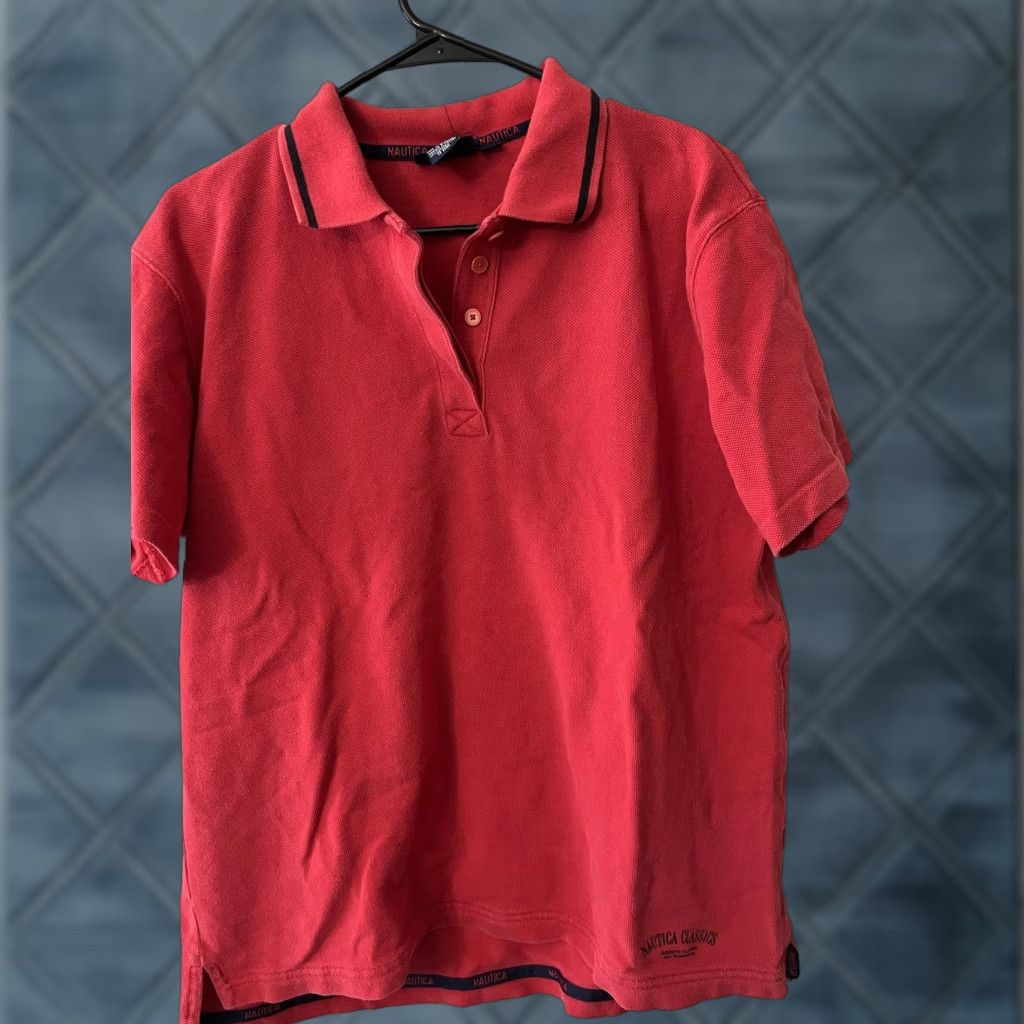 Nautica VINTAGE Nautica Polo Shirt Mens M Red Solid 90s Nautica Casual Sailing Shirt Mens Size US M / EU 48-50 / 2 - 1 Thumbnail