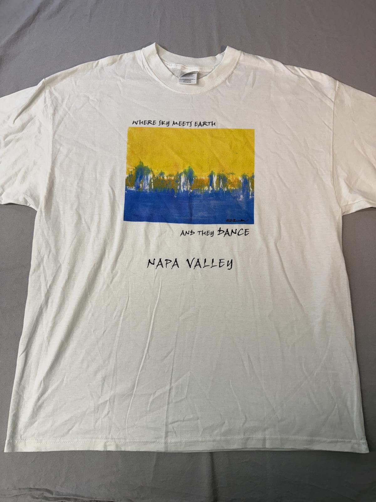 Designer VTG Napa Valley T-shirt Art D Brinker Where Sky Meets Earth Size US XL / EU 56 / 4 - 1 Thumbnail