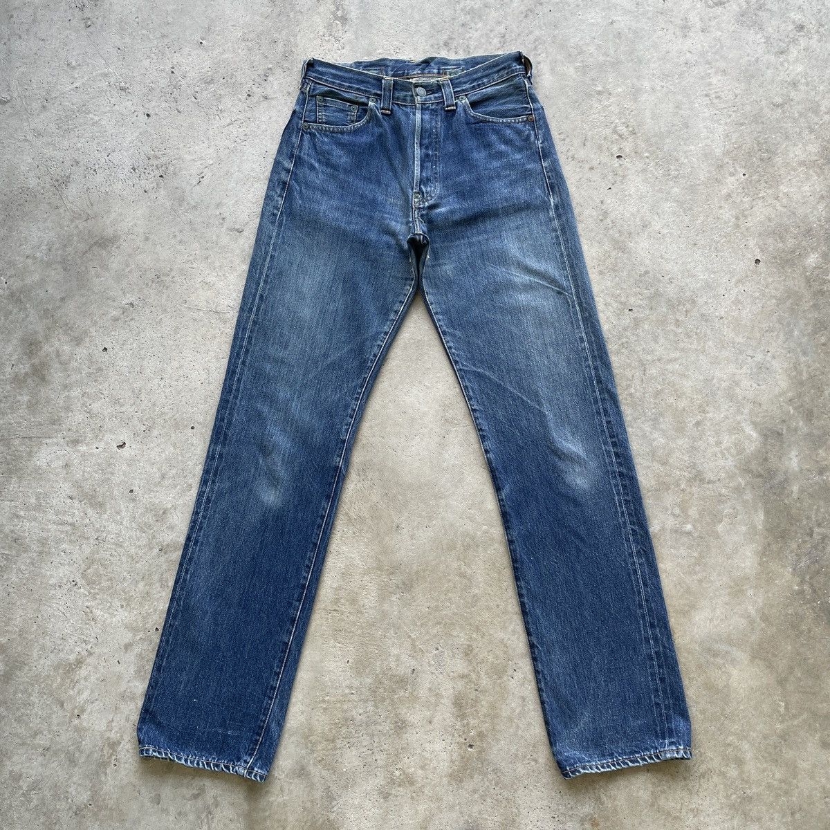 Levi's Vintage Levi’s Big E USA Faded Buckle Selvedge Jeans Pants Size US 28 / EU 44 - 1 Thumbnail