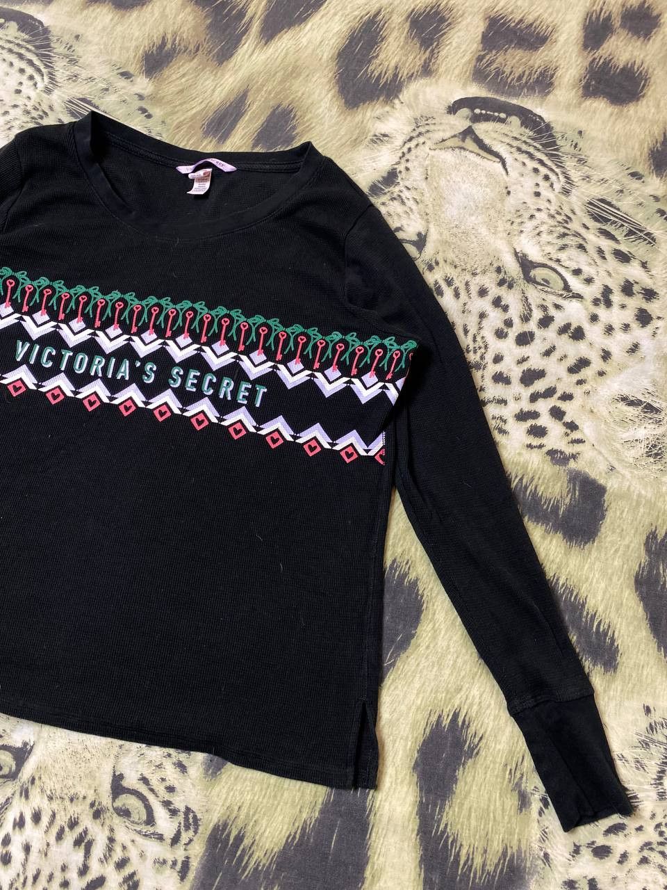 Victoria's Secret Vintage tribal sweater style cropped boxy archive y2k Size M / US 6-8 / IT 42-44 - 8 Thumbnail