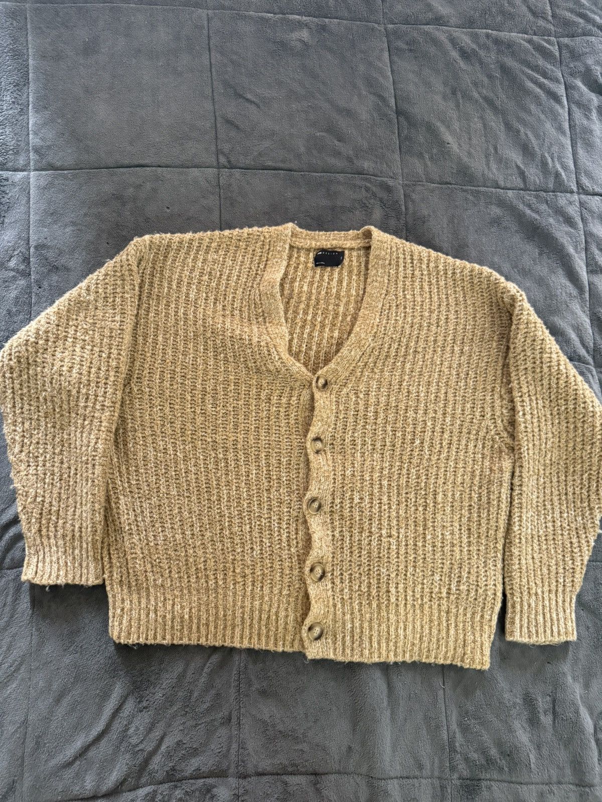 Asos Oversized Tan Cardigan sz L Size US L / EU 52-54 / 3 - 1 Thumbnail
