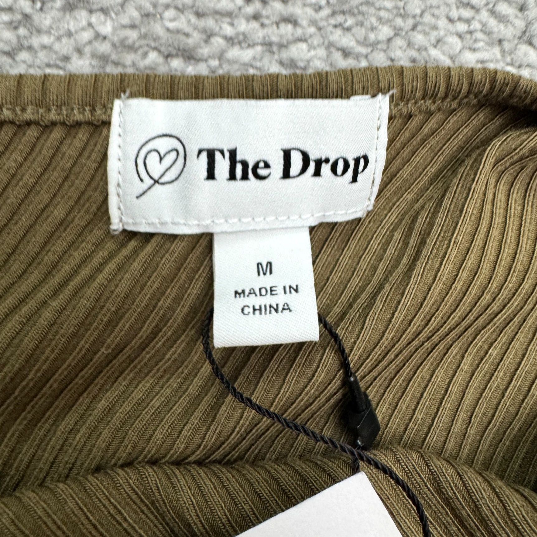 Olive The Drop The Drop Mickey-Capers One Shoulder Rib Knit Midi Dress Women M Olive Green Sleeveless Midi Casual Size M / US 6-8 / IT 42-44 - 6 Thumbnail