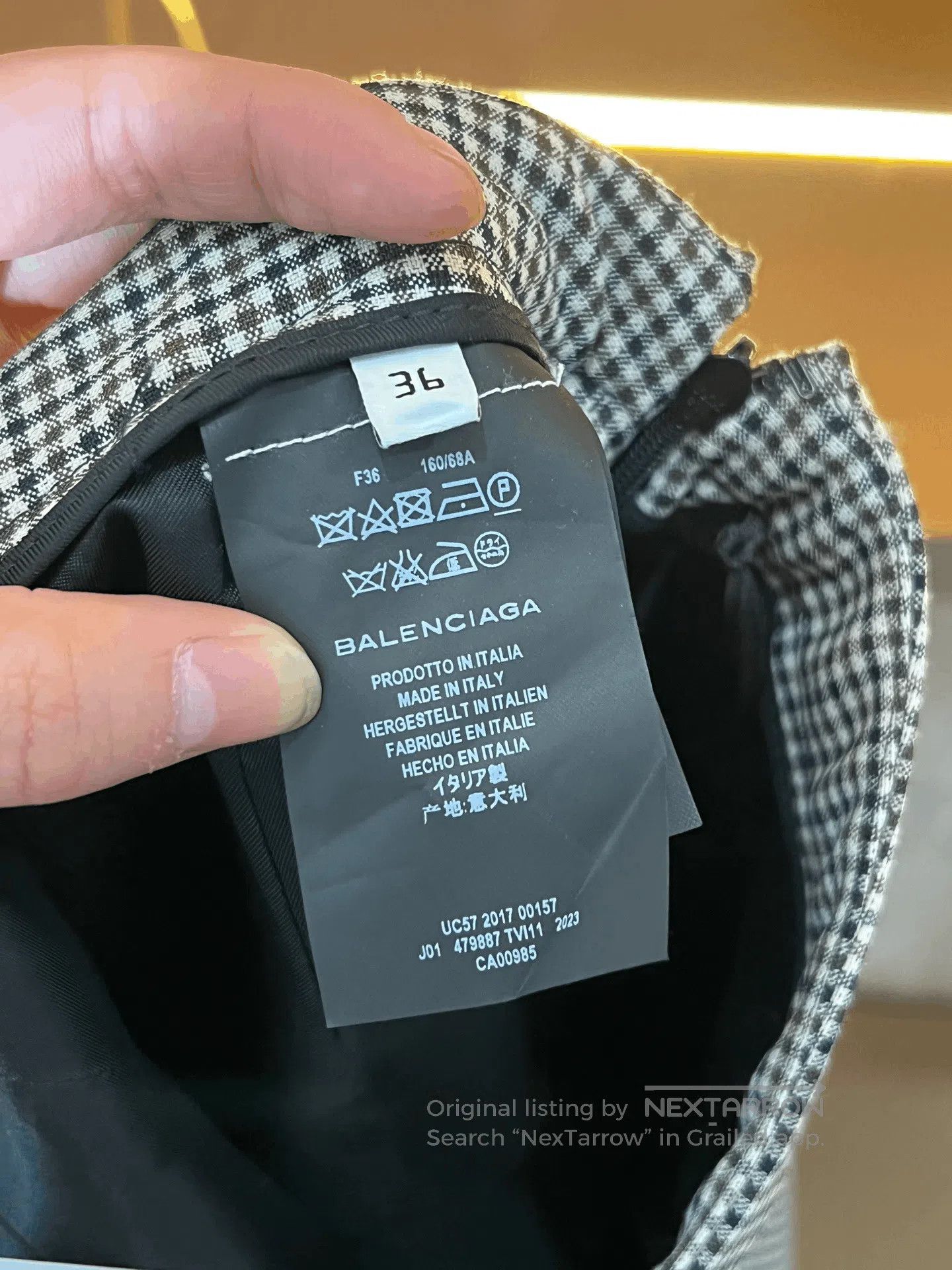 Balenciaga Balenciaga Distressed Skirt. Size 35" - 3 Thumbnail