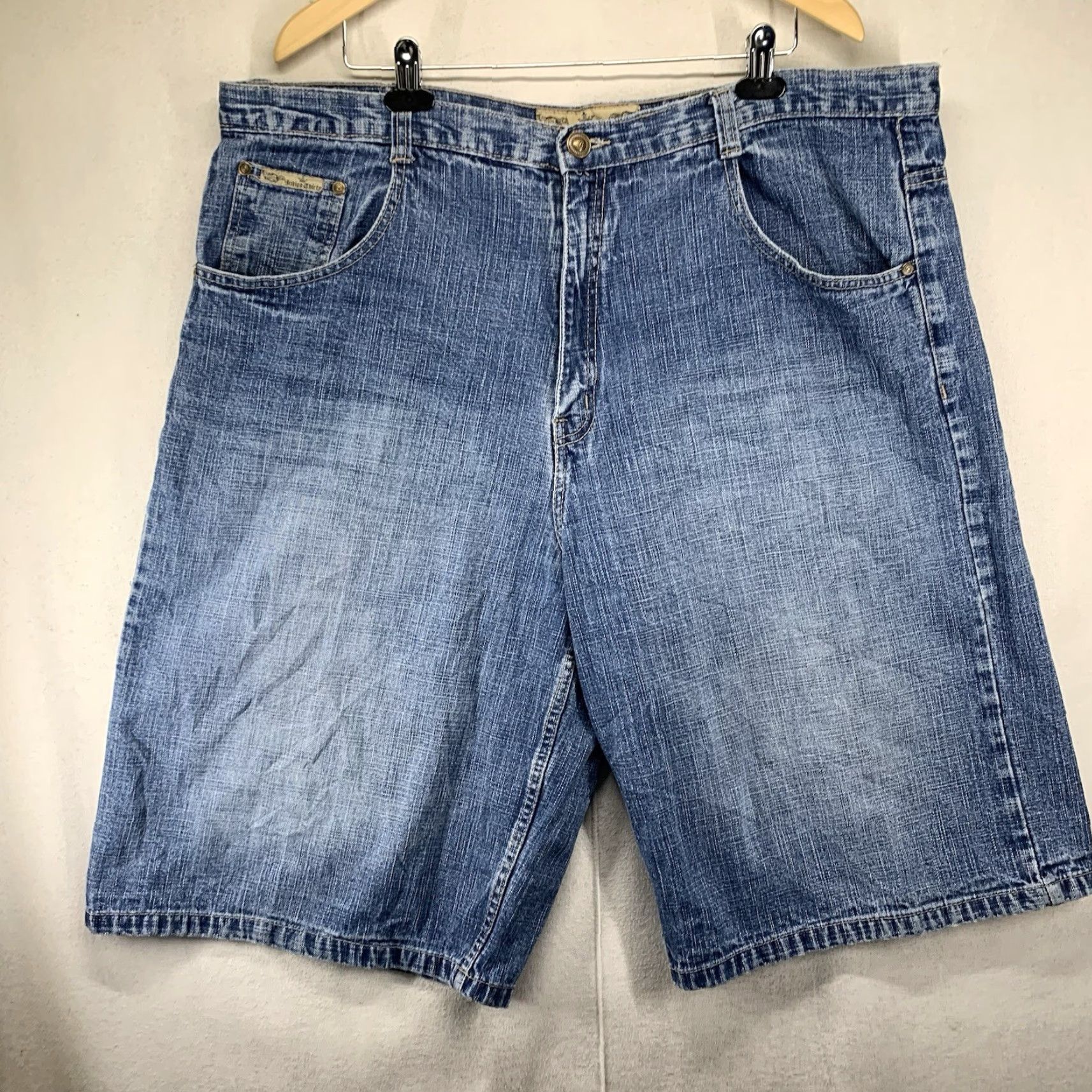 Denime VINTAGE Indigo 30 Men's Blue Denim Shorts Size 44 Bermuda High Rise 90s Hip Hop Jorts Size US 44 / EU 60 - 5 Thumbnail