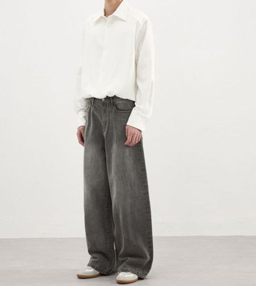 Japanese Brand American high street washed wide-leg casual baggy jeans Size US 32 / EU 48 - 3 Thumbnail