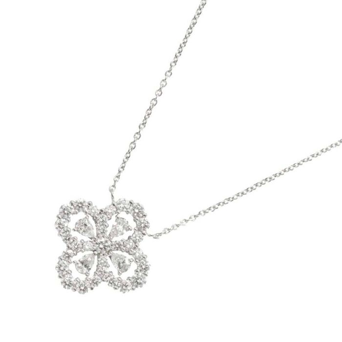 Harry Winston HARRY WINSTON Loop Full Motif SM Diamond Necklace 40cm Pt