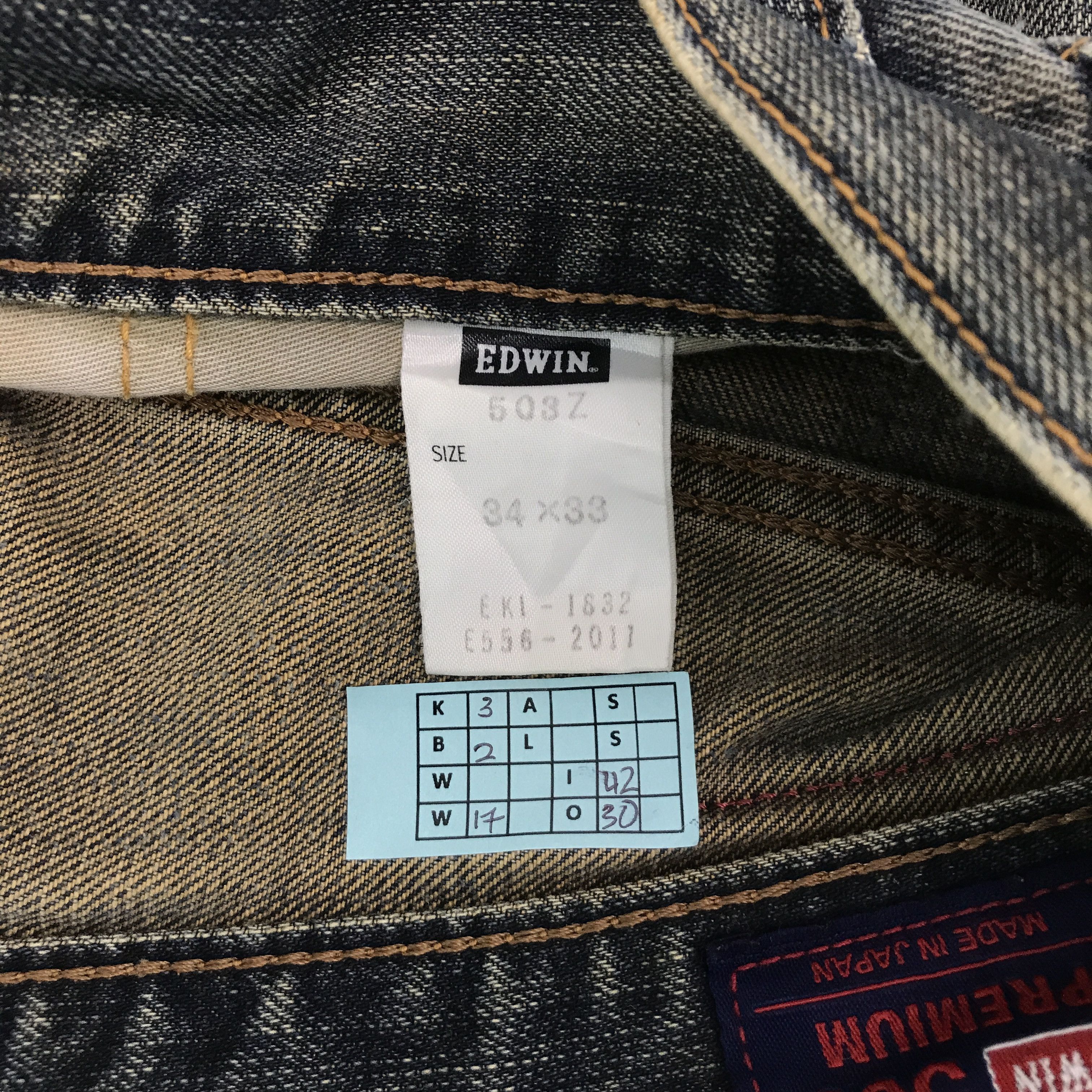 Edwin BAGGY DENIM EDWIN DISTRESSED JEAN PANTS Size US 34 / EU 50 - 10 Thumbnail