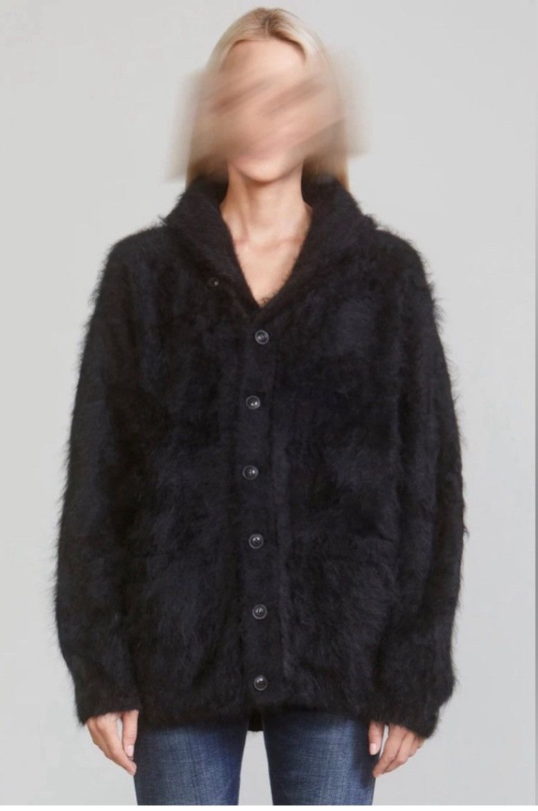 R13 Shawled Cashmere Distressed Edge Cardigan Size L / US 10 / IT 46 - 4 Thumbnail