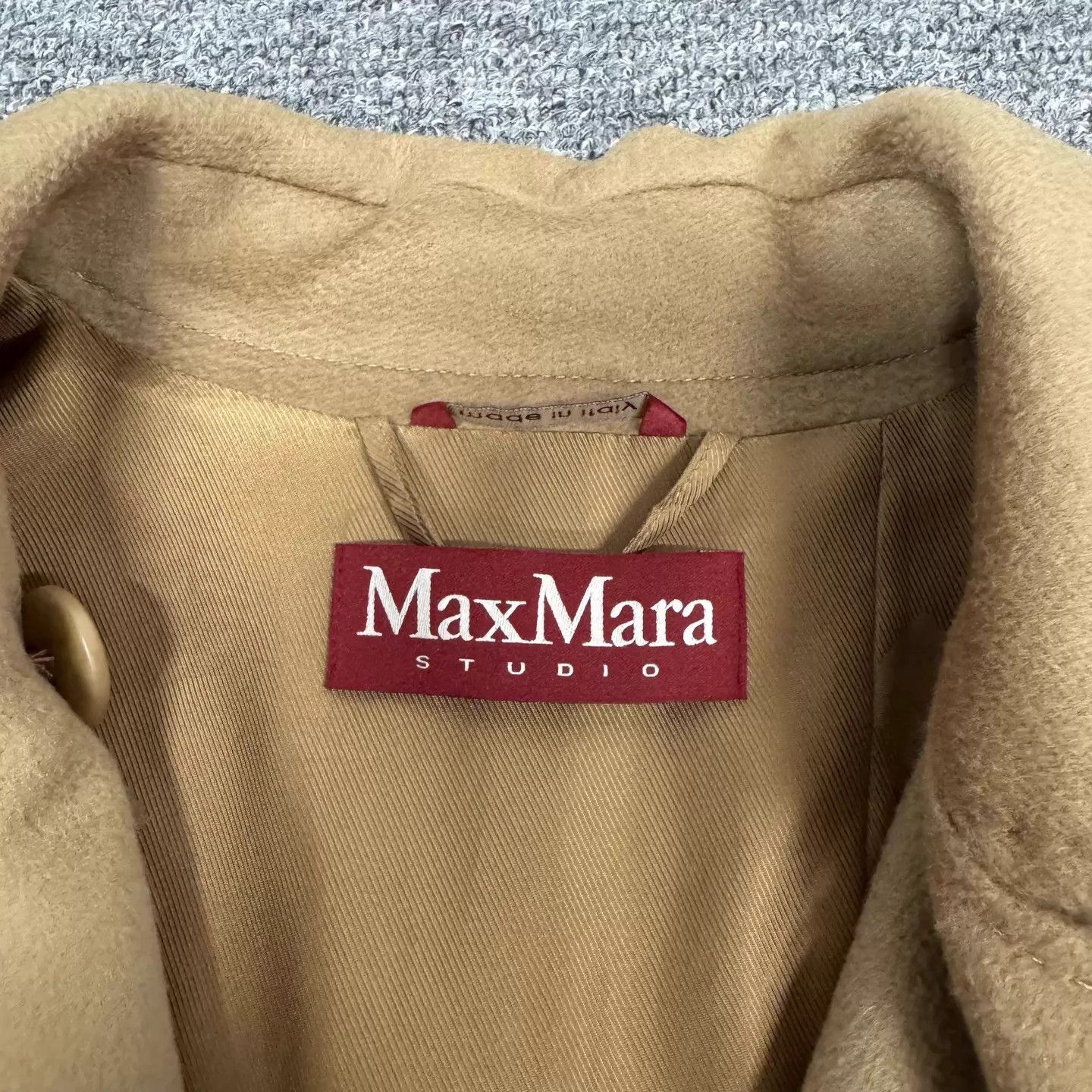 Max Mara Max Mara Camel Double-Breasted Belted Wool Coat 36 Size S / US 4 / IT 40 - 5 Thumbnail