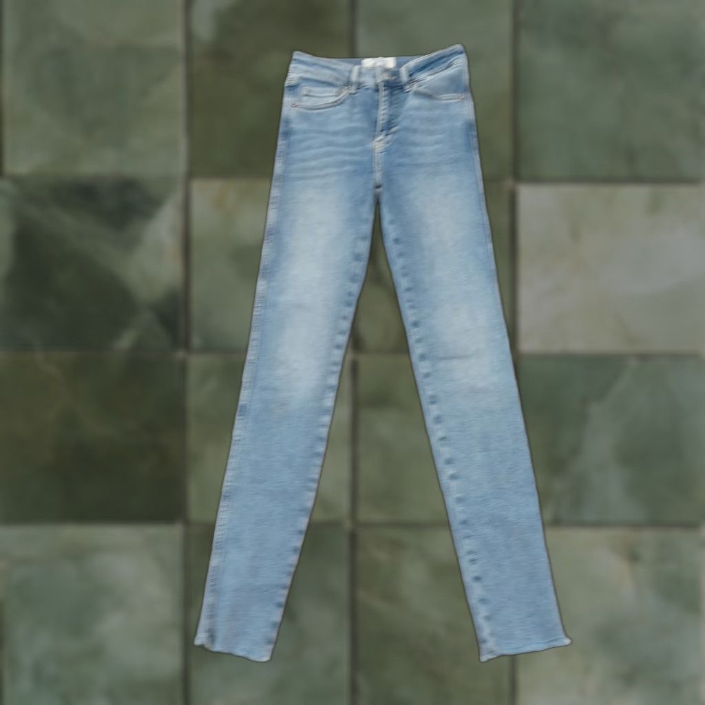 Vintage We The Free Women's Blue Denim Skinny Jeans Size 25 Stretch Casual Size 42" / US 20 - 1 Thumbnail