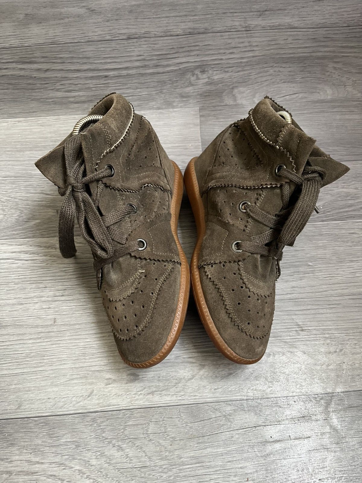 Isabel Marant Isabel marant olive green suede wedge Y2k boots sz 39 Size US 9 / IT 39 - 8 Thumbnail