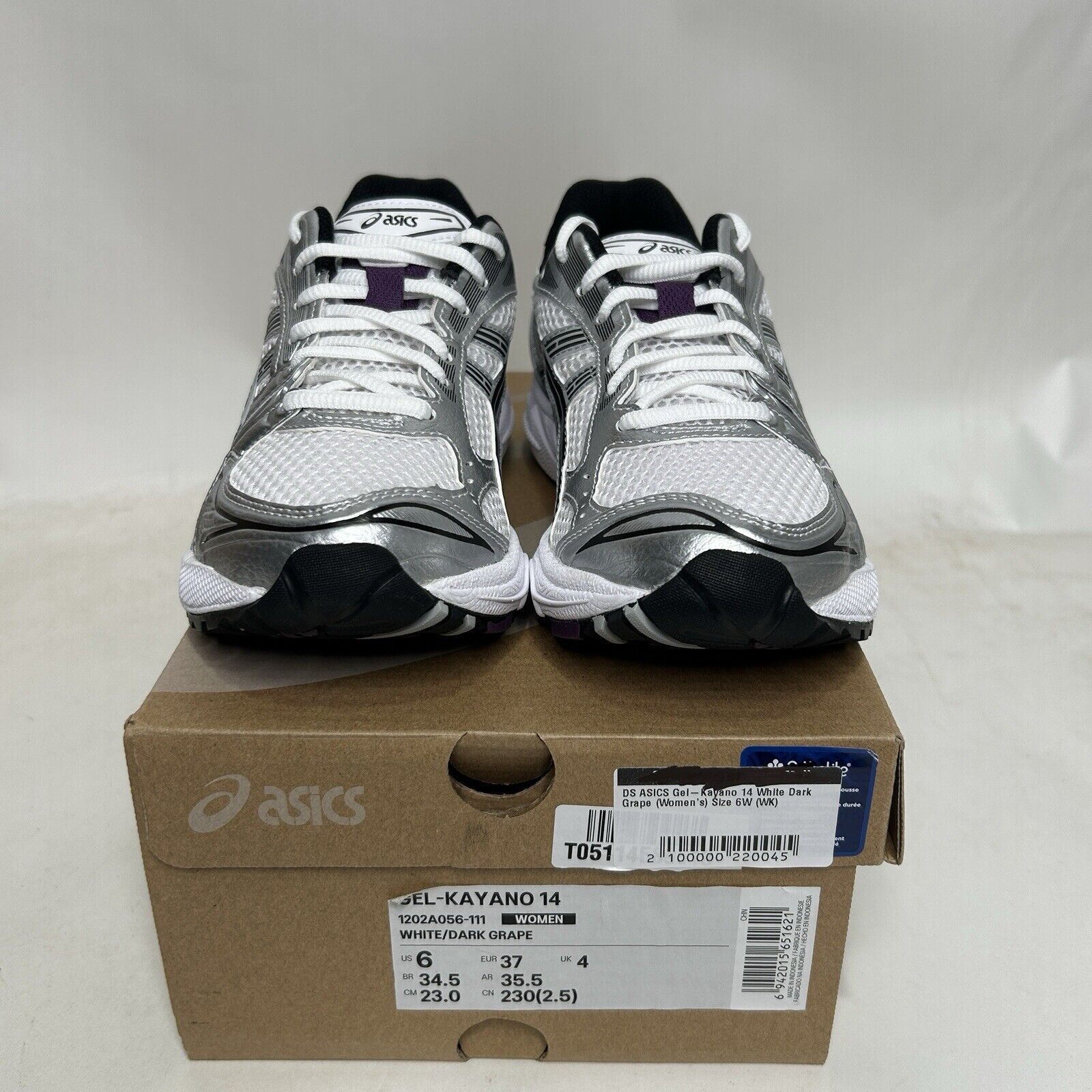 Asics ASICS Gel Kayano 14 WMNS “Silver White Dark Grape” 2024 Size US 6 / IT 36 - 2 Thumbnail