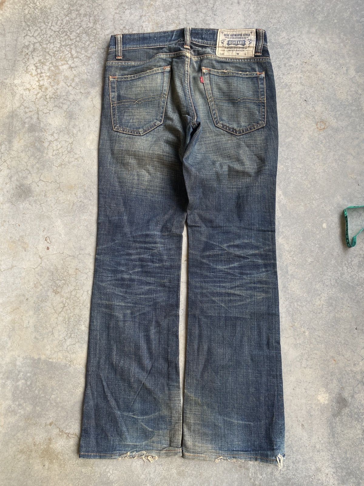 Hysteric Glamour × If Six Was Nine × PPFM Vintage GL HEARTS flare denim pants(sku 4) Size US 29 - 3 Thumbnail