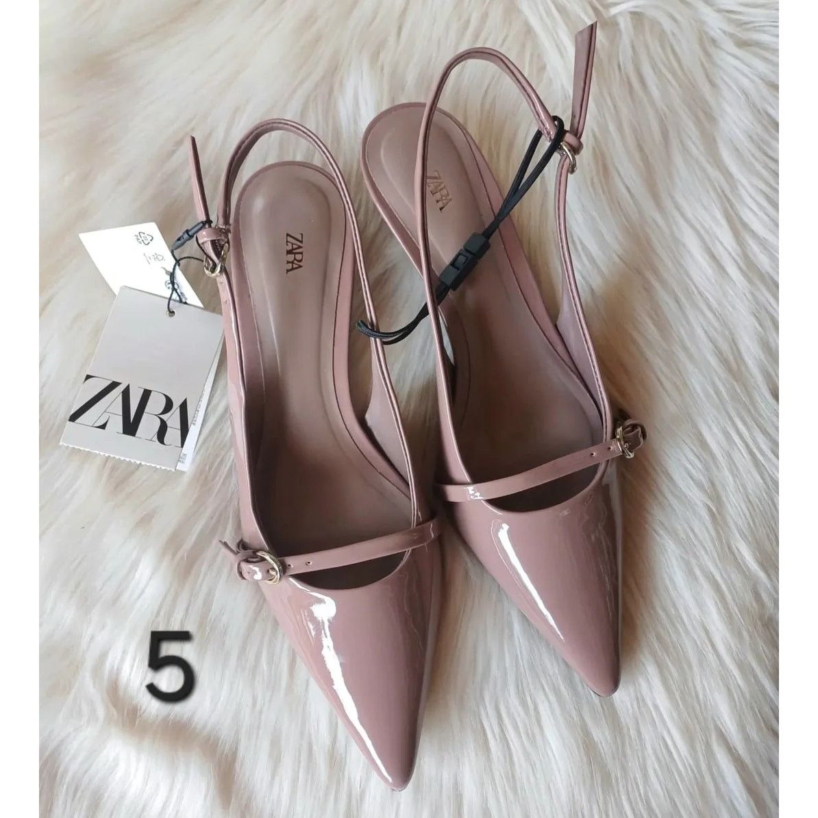 Zara ZARA Pointed Toe Kitten Heels NWT Size US 10 / IT 40 - 3 Thumbnail