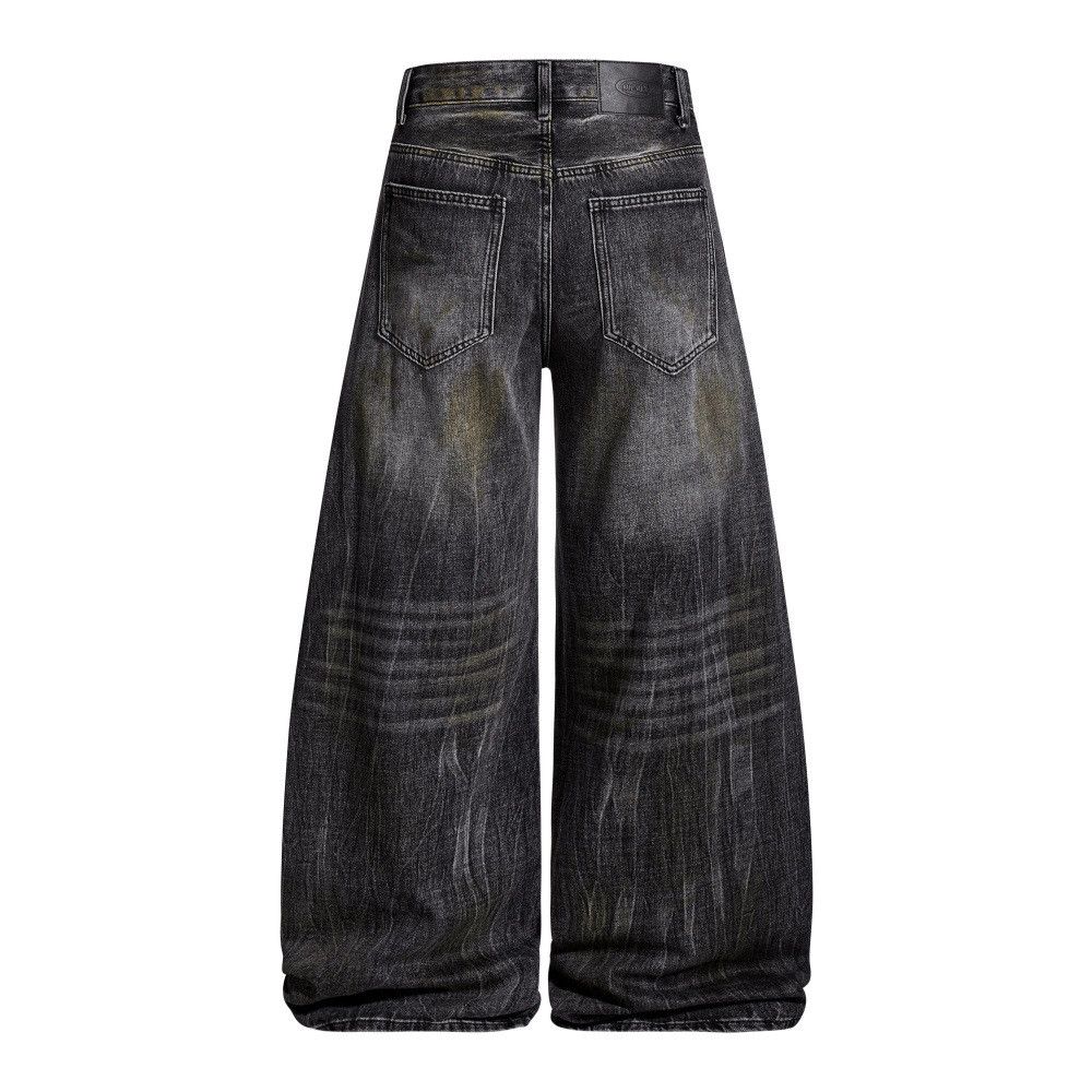 Vintage Men's loose washed dirty casual distressed jeans Size US 34 / EU 50 - 2 Thumbnail