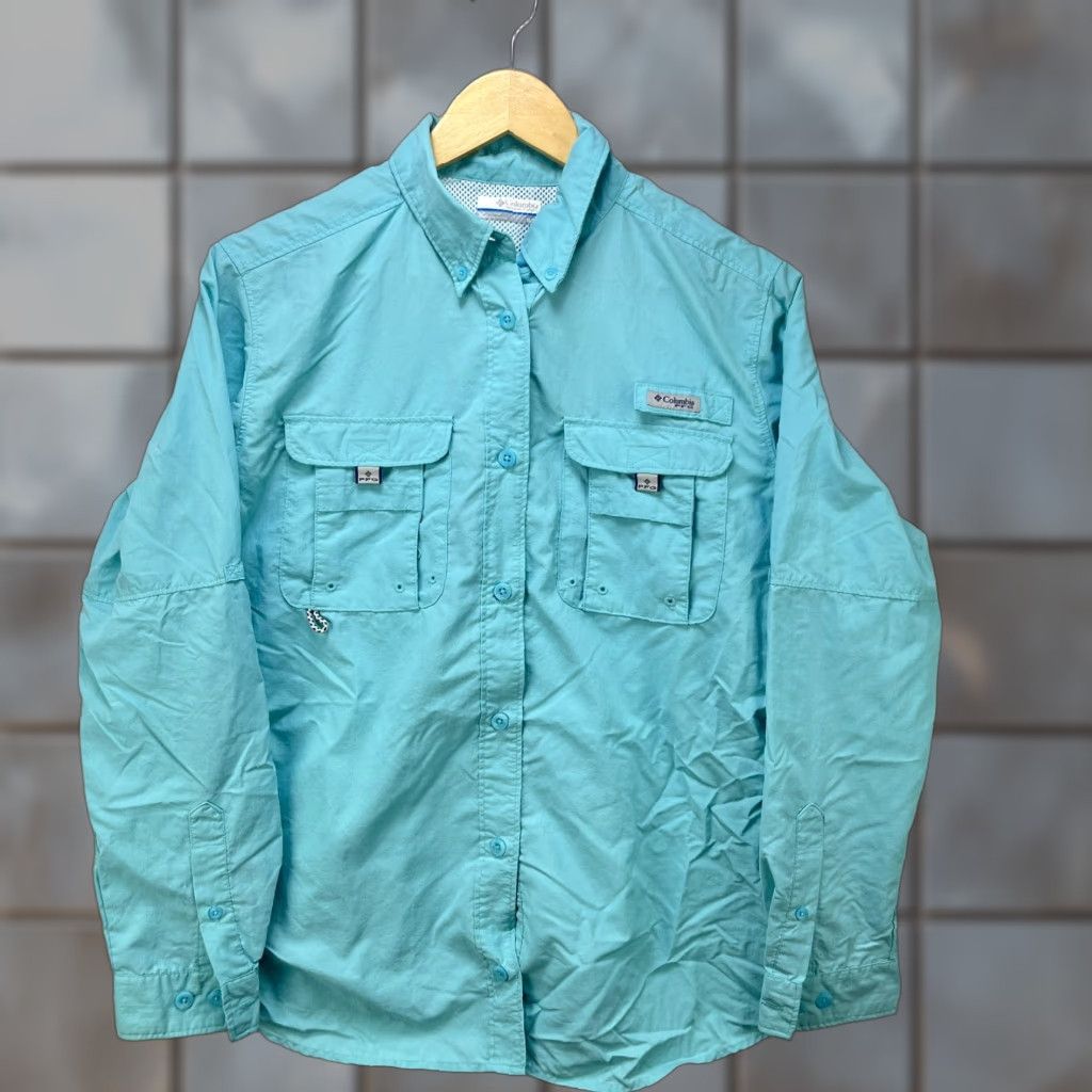 Vintage VINTAGE Columbia PFG Outdoors Button-Up Short Sleeve Shirt M Blue Western Mens Size US M / EU 48-50 / 2 - 1 Thumbnail