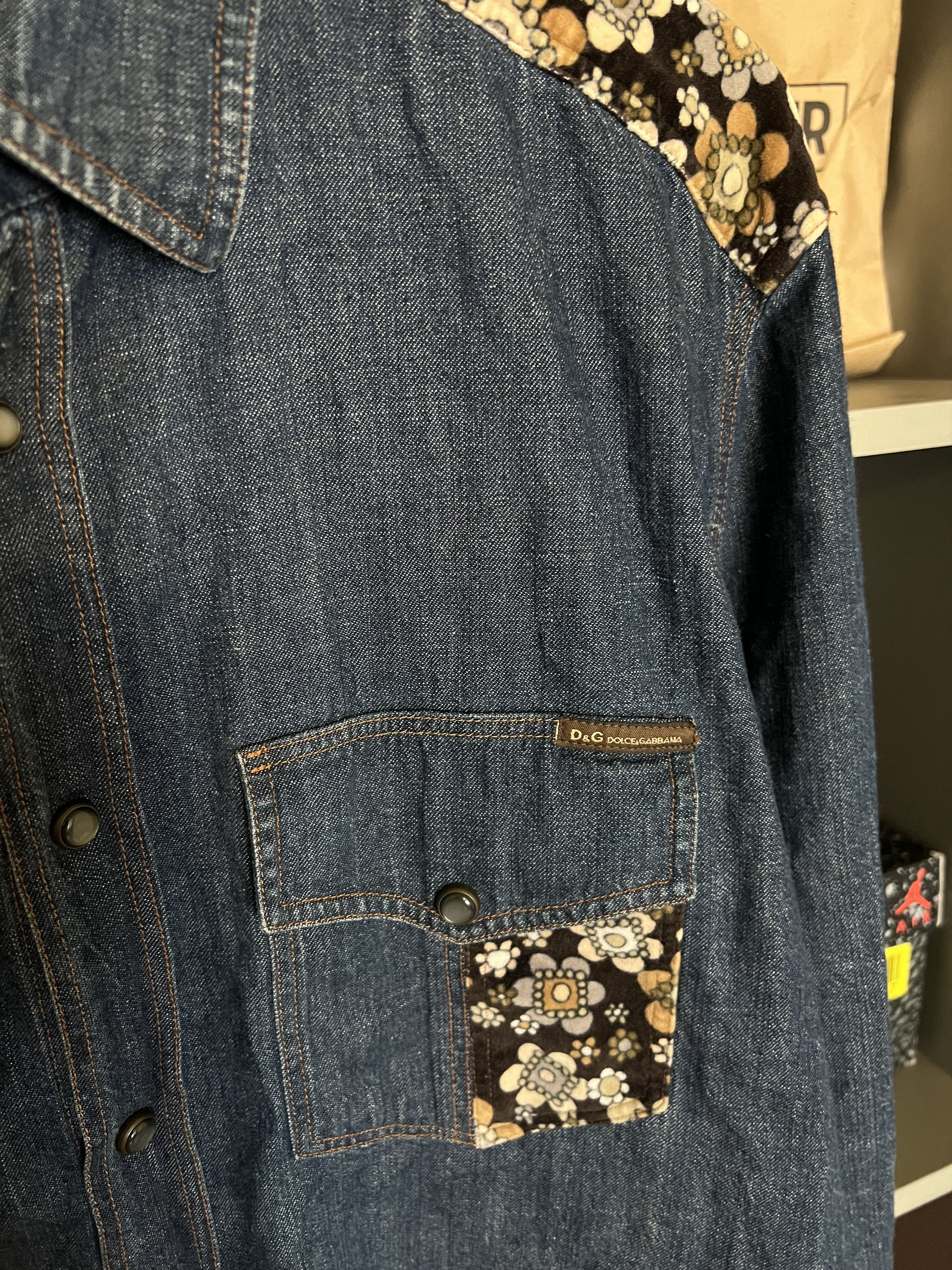 Dolce & Gabbana Vintage Dolce & Gabbana Italian Designer Denim Shirt 90s Size US XL / EU 56 / 4 - 6 Thumbnail