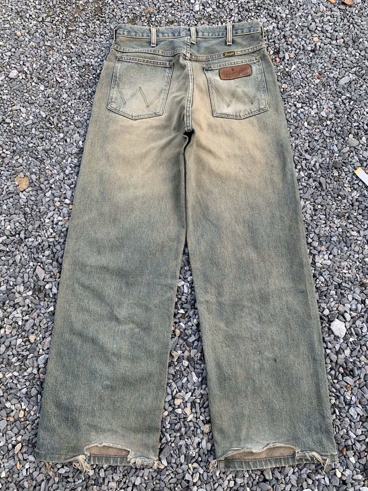 Kapital VINTAGE WRANGLER SELVEDGE BAGGY RUSTY DISTRESSED DENIM Size US 30 / EU 46 - 2 Thumbnail