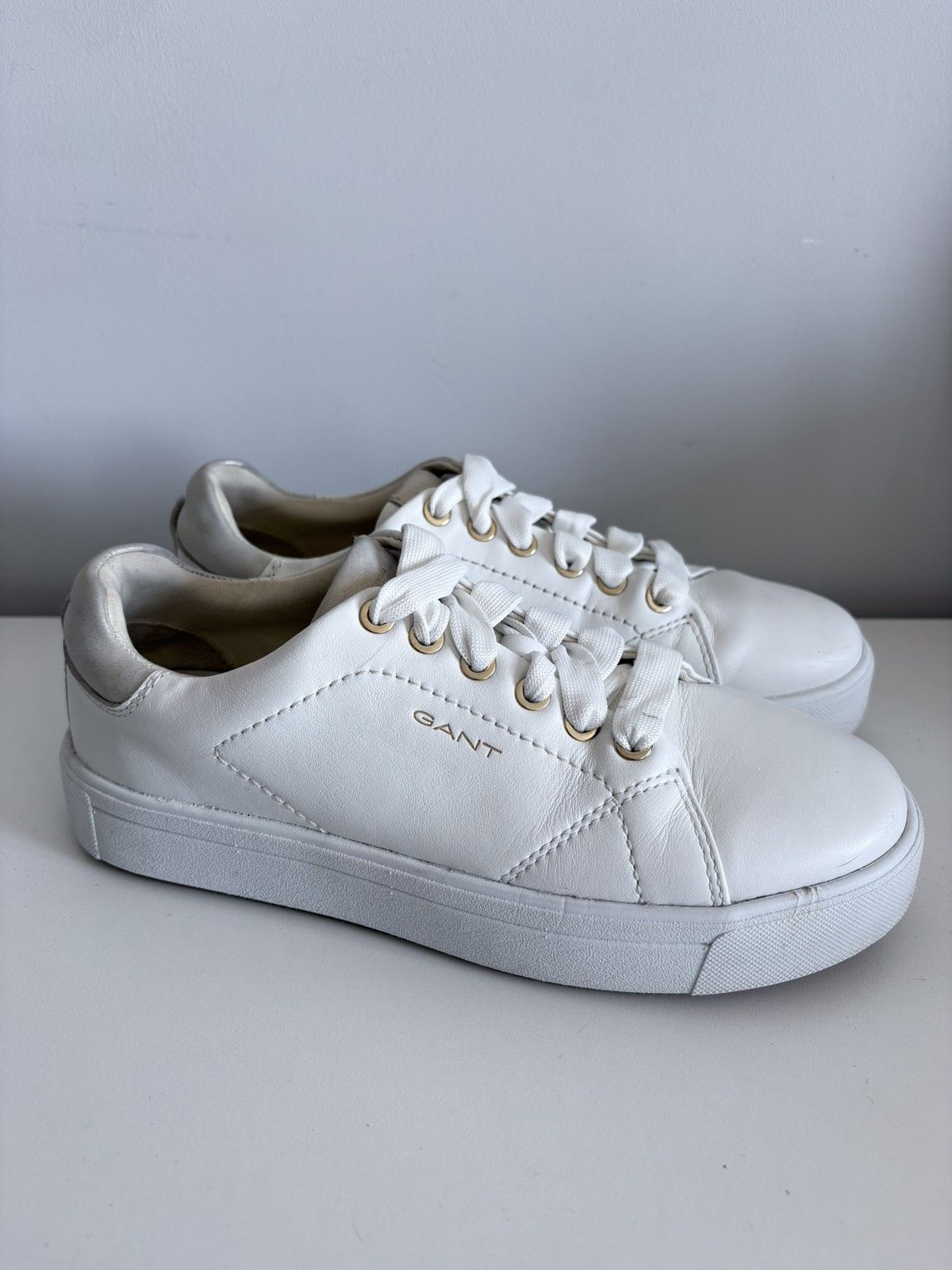 Gant Women's Sports Sneakers Shoes GANT white leather size 37 Size US 7 / IT 37 - 3 Thumbnail
