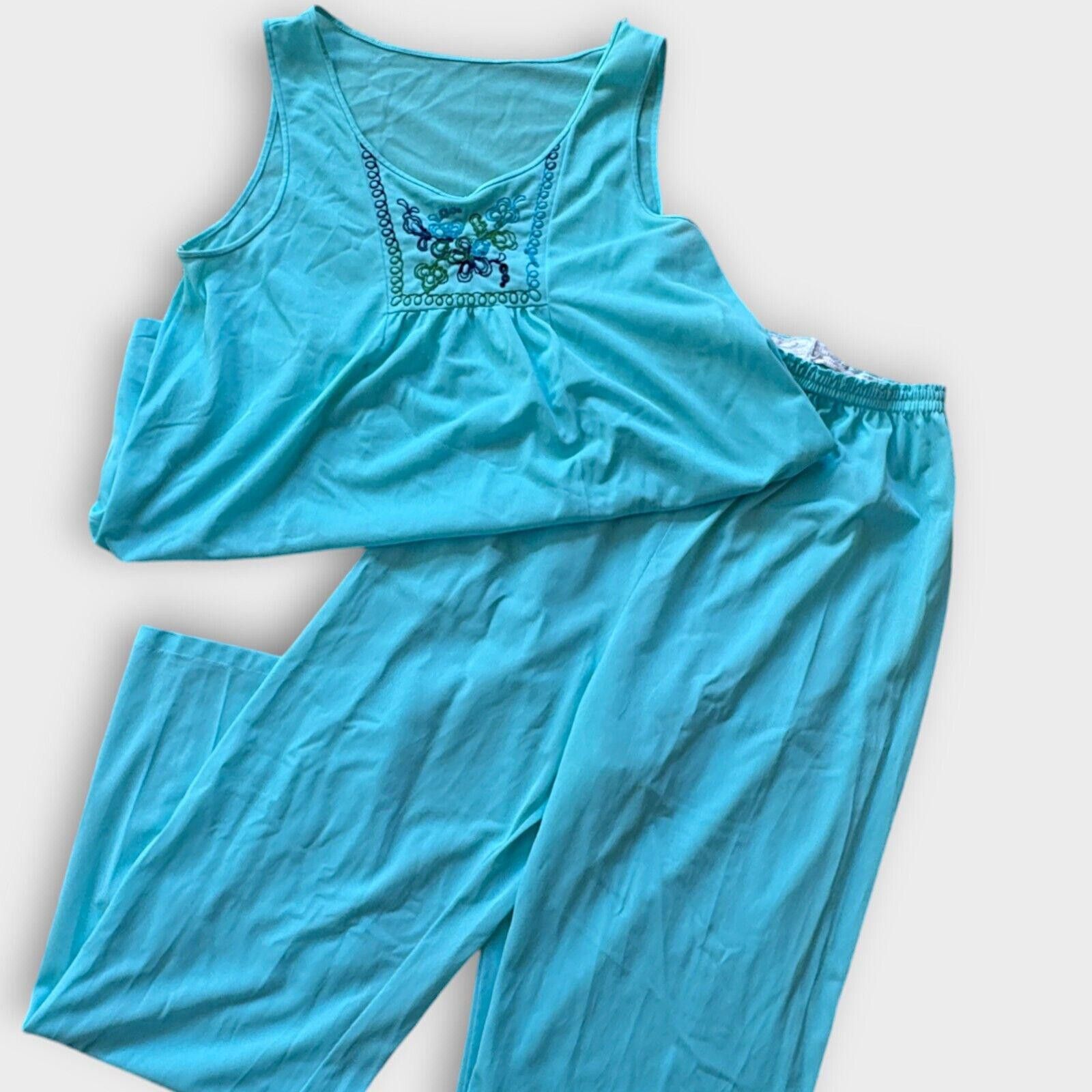 JCPenney Vintage Jc Penney Union Made Blue Pajama Set ILGWU Size S / US 4 / IT 40 - 1 Thumbnail