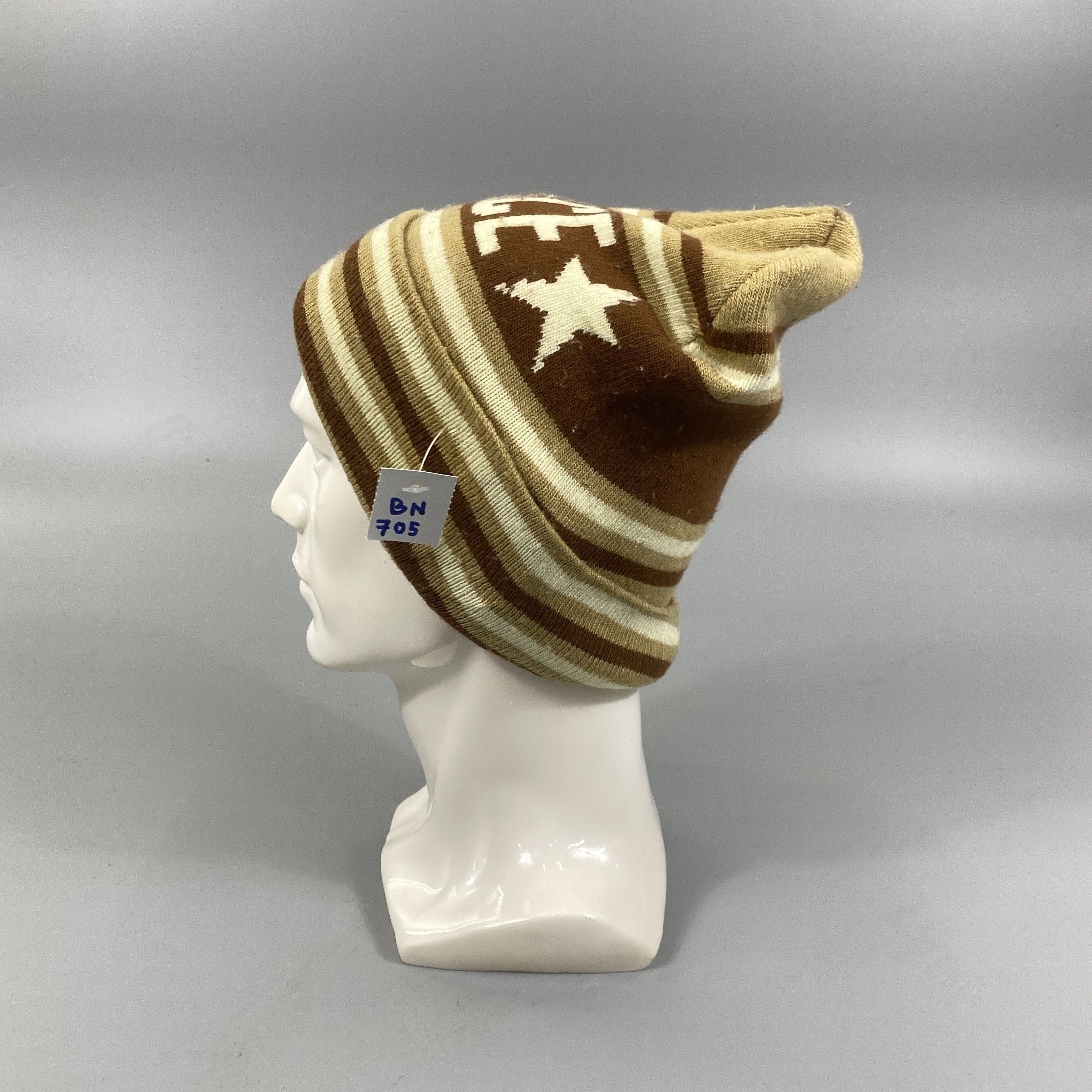 Japanese Brand Peace Stripped Beanie -BN705 Size ONE SIZE - 1 Thumbnail